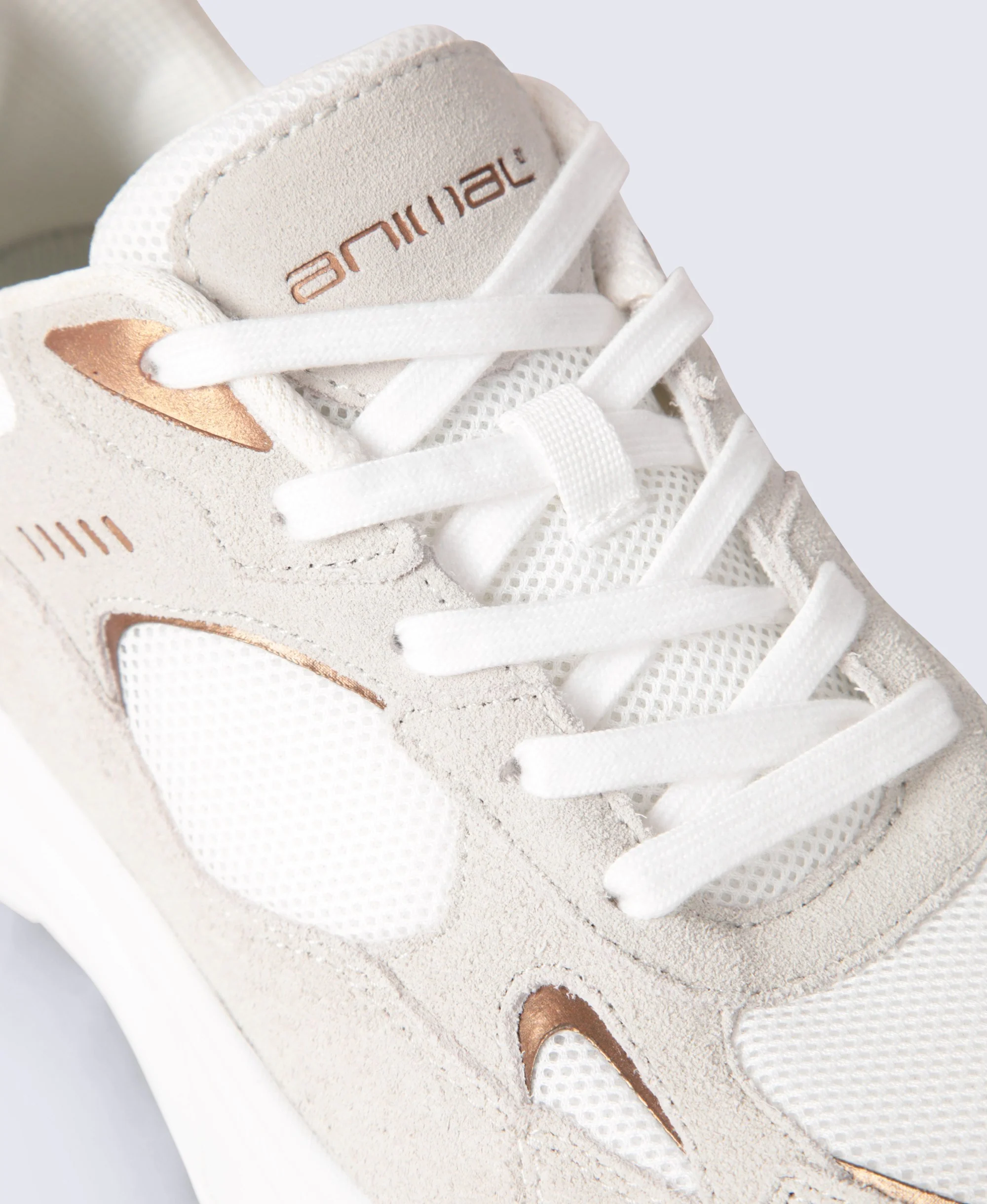 Ezra Womens Everyday Leather Trainers - Beige - Image 4