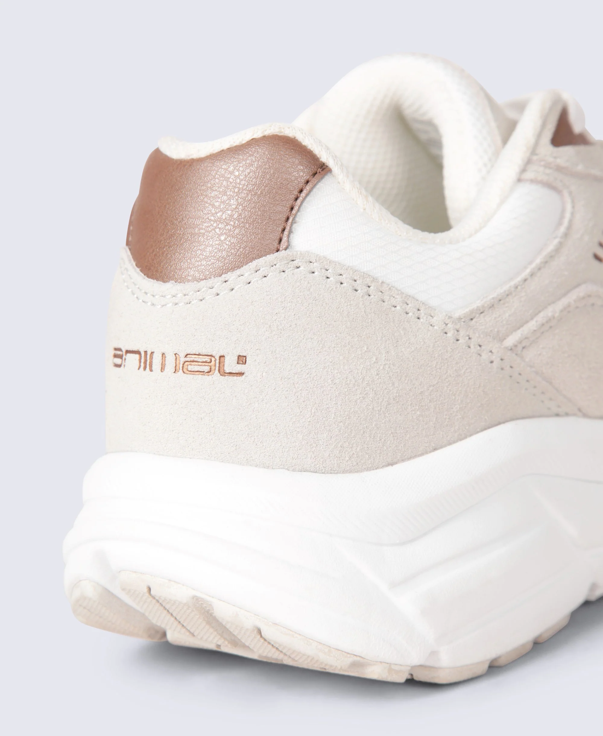 Ezra Womens Everyday Leather Trainers - Beige - Image 5