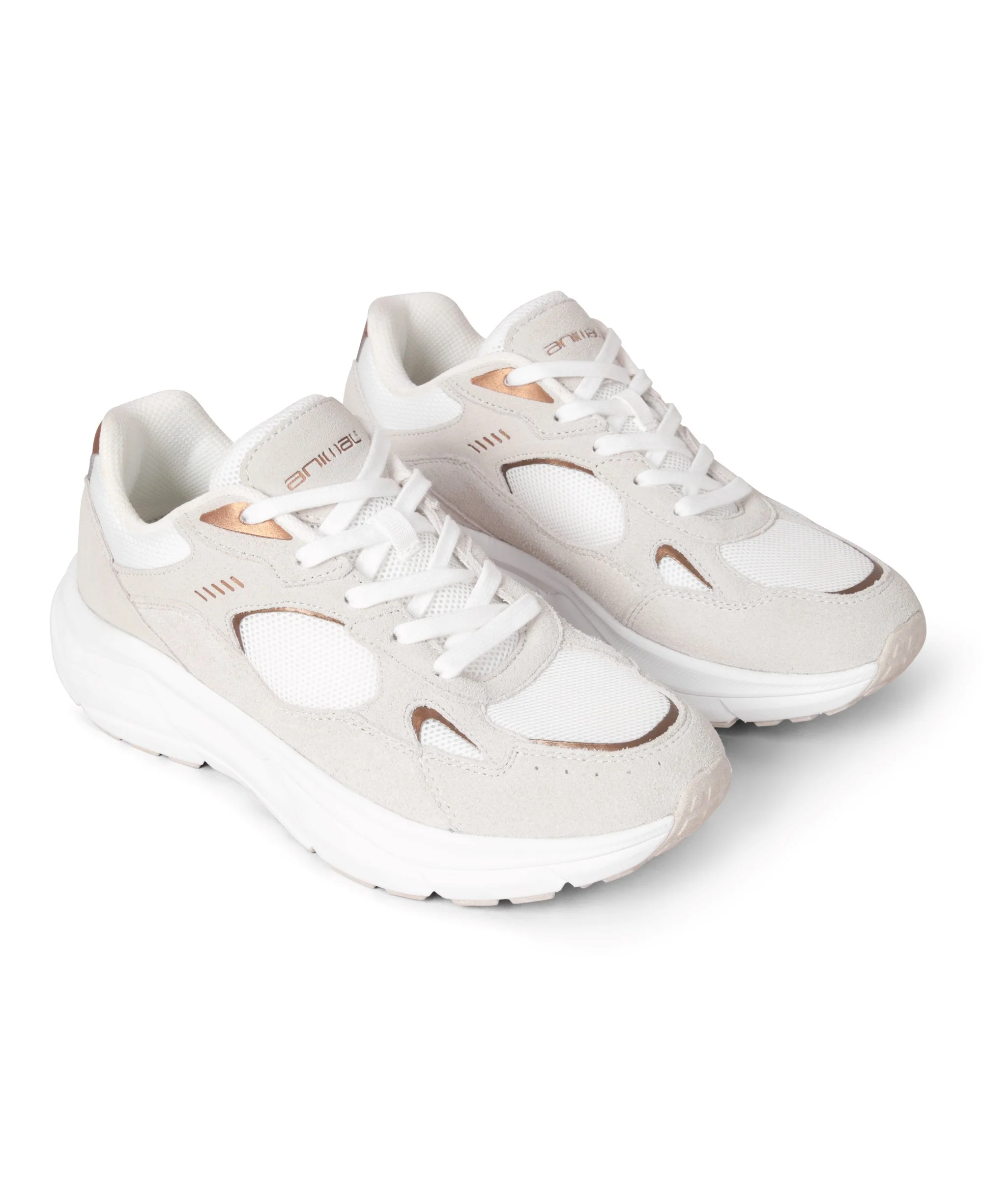 Ezra Womens Everyday Leather Trainers - Beige - Image 6