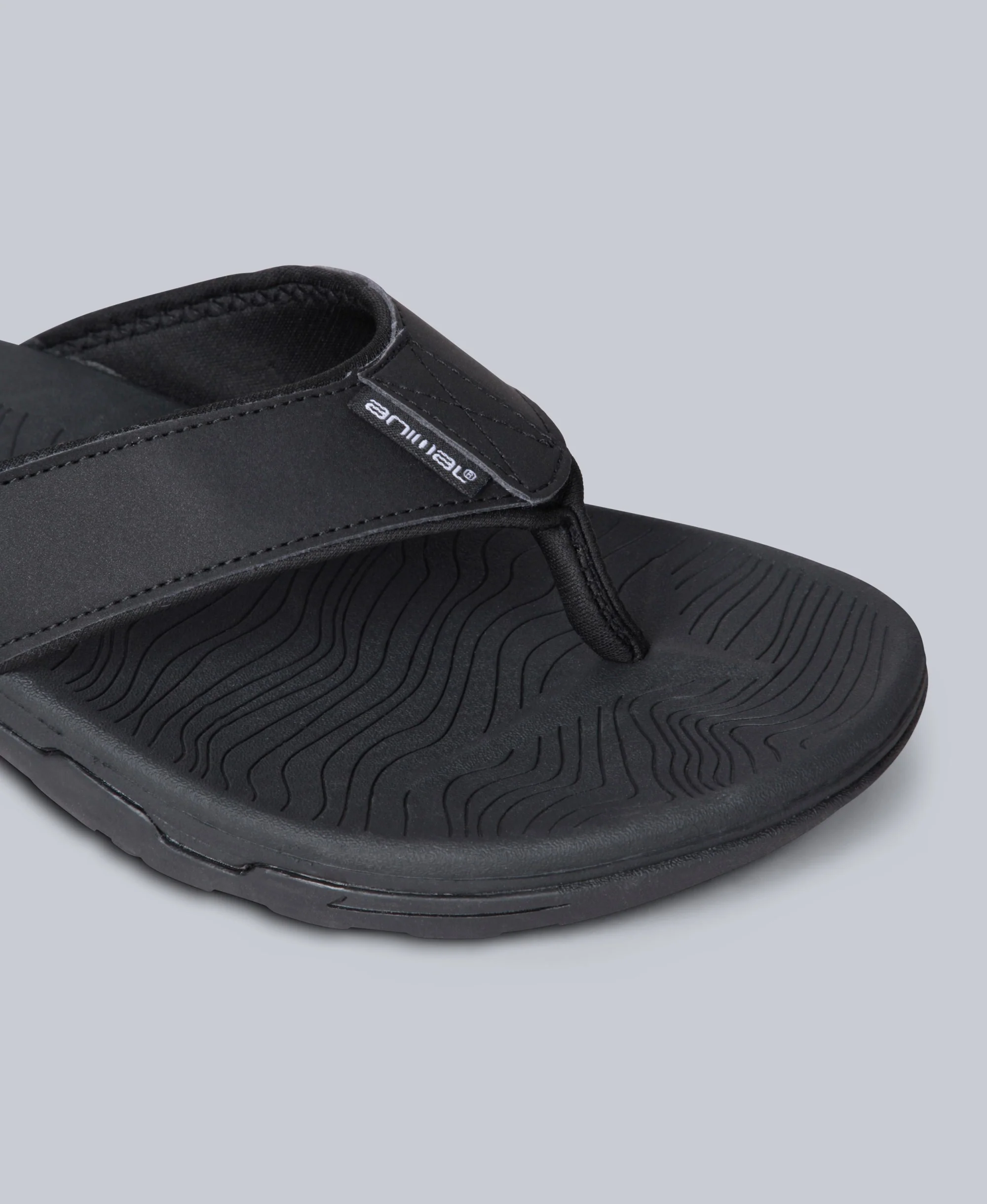 Fader Mens Flip Flops - Black - Image 5