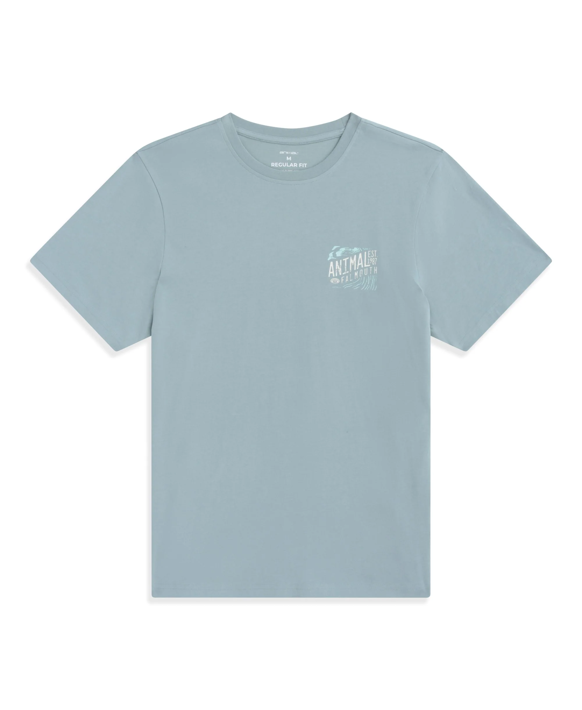 Falmouth Mens Printed T-Shirt - Blue - Image 6