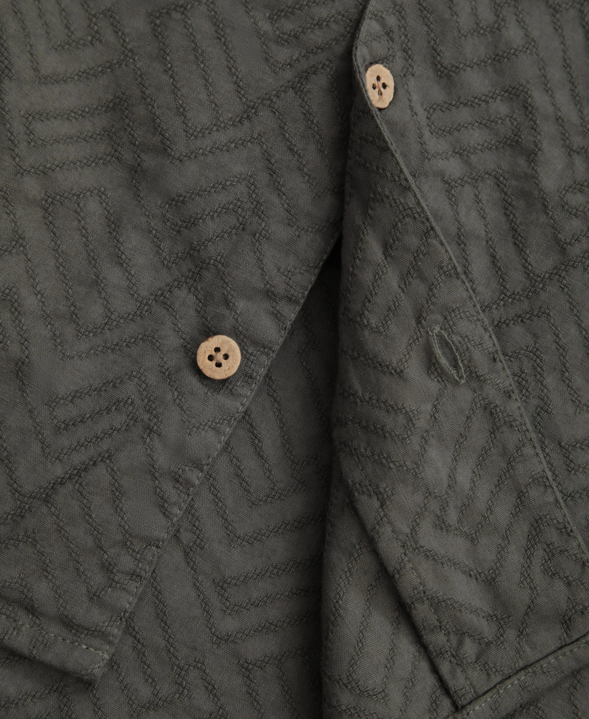 Fiji Mens Textured Shirt - Green - Image 11