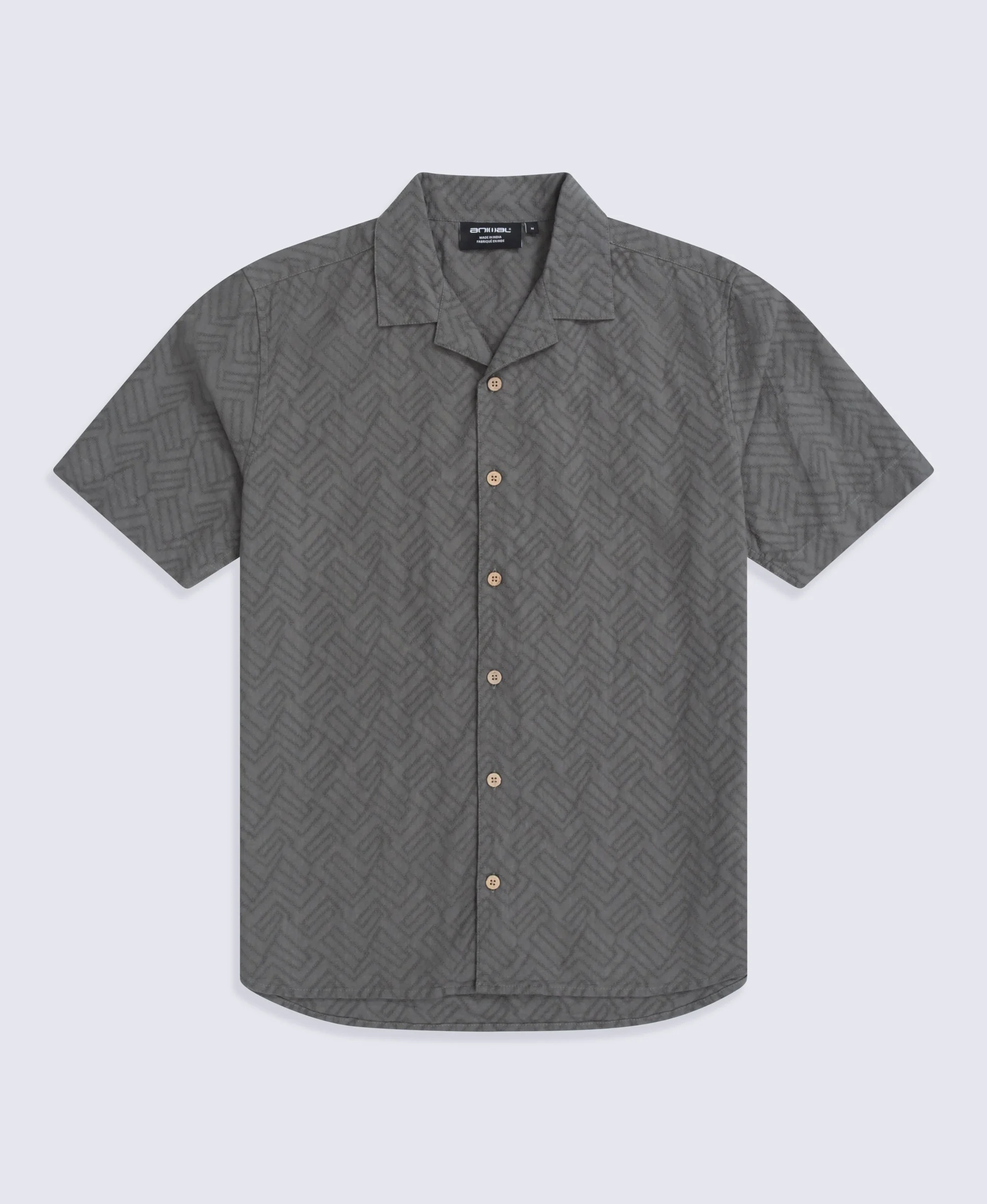 Fiji Mens Textured Shirt - Green - Image 7