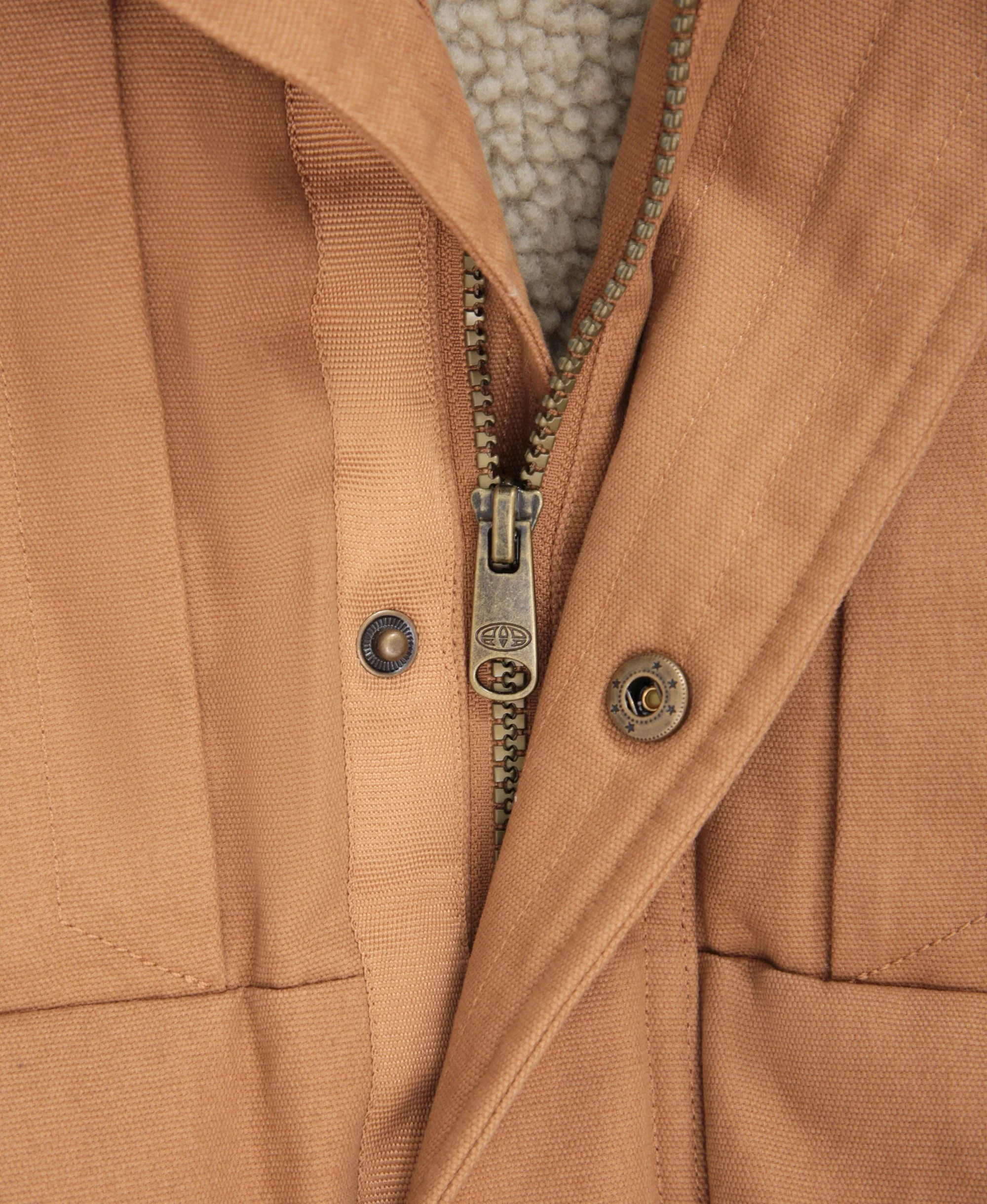 Fistral Mens Borg Lined Parka - Tan - Image 10