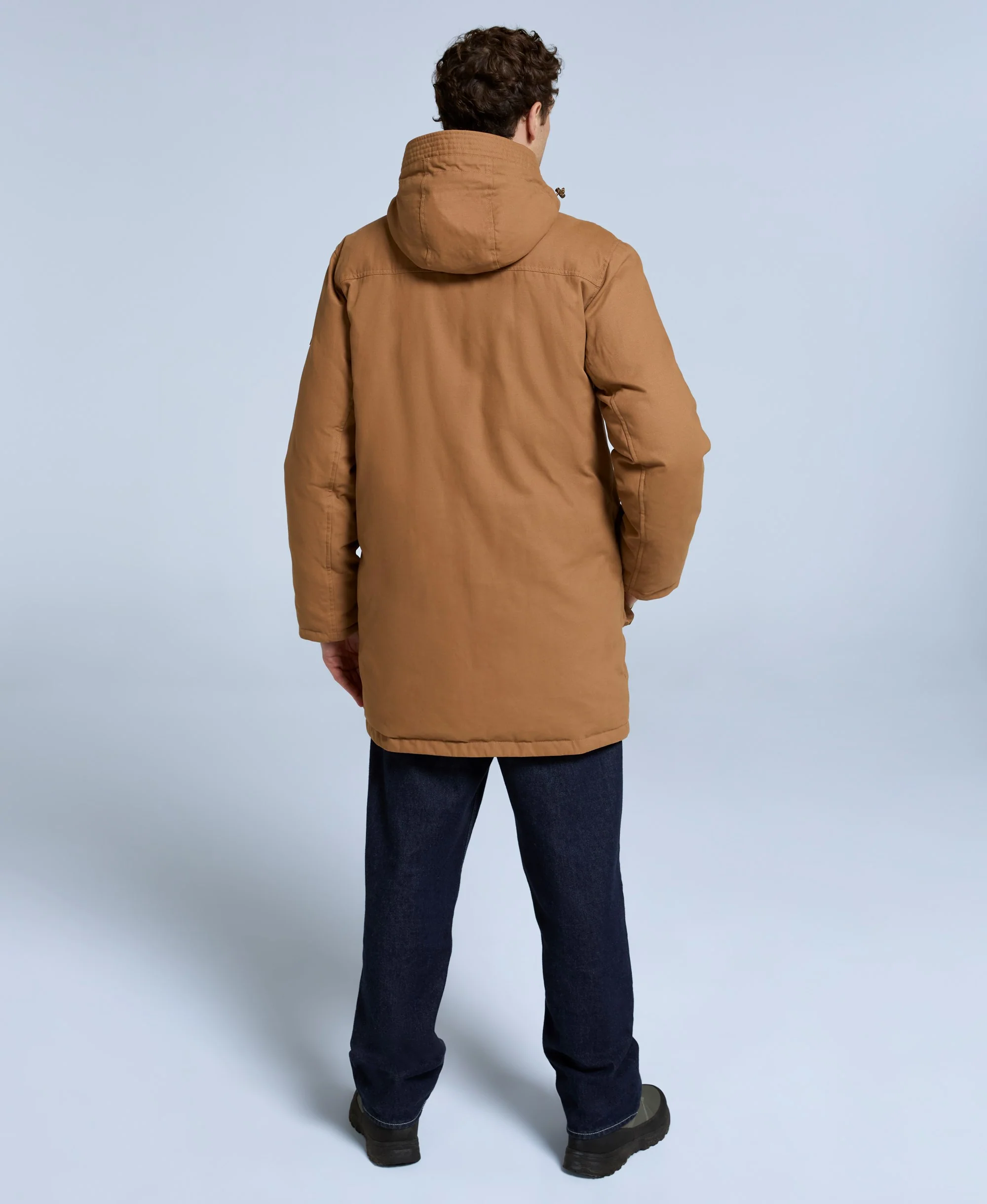 Fistral Mens Borg Lined Parka - Tan - Image 4