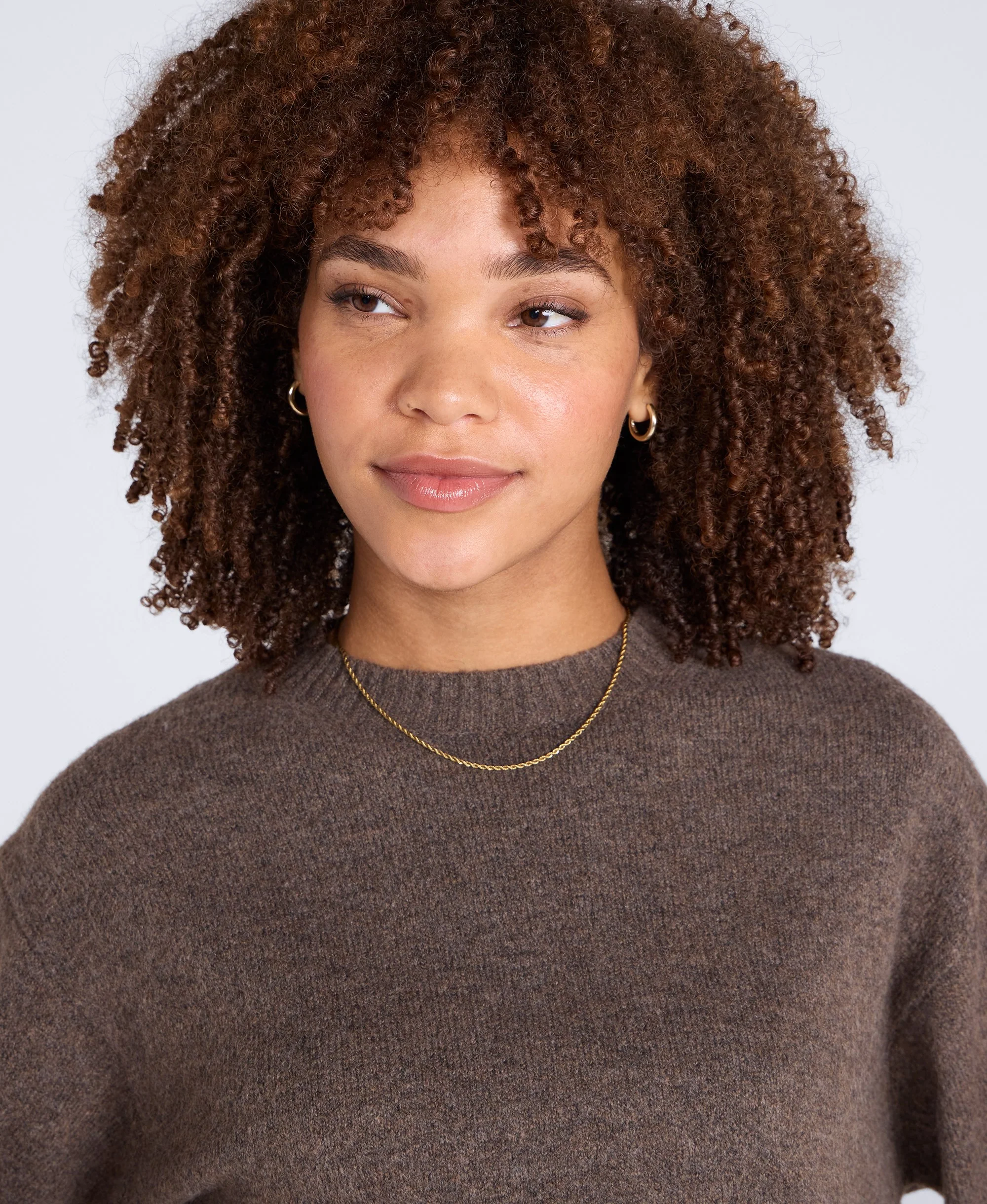 Fluffy Womens Jumper - Brown - Image 4