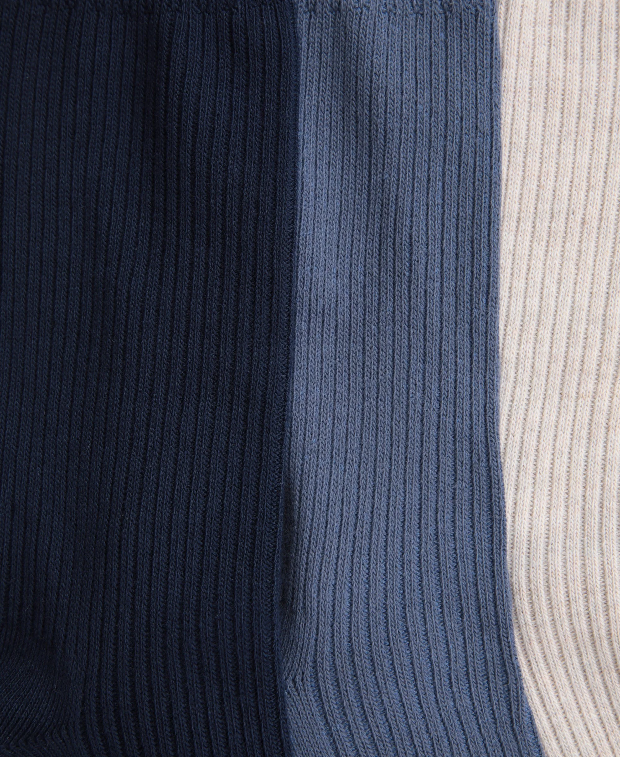 Flynn Mens Ribbed Mid Calf Socks- 3 Pack - Navy - Image 8