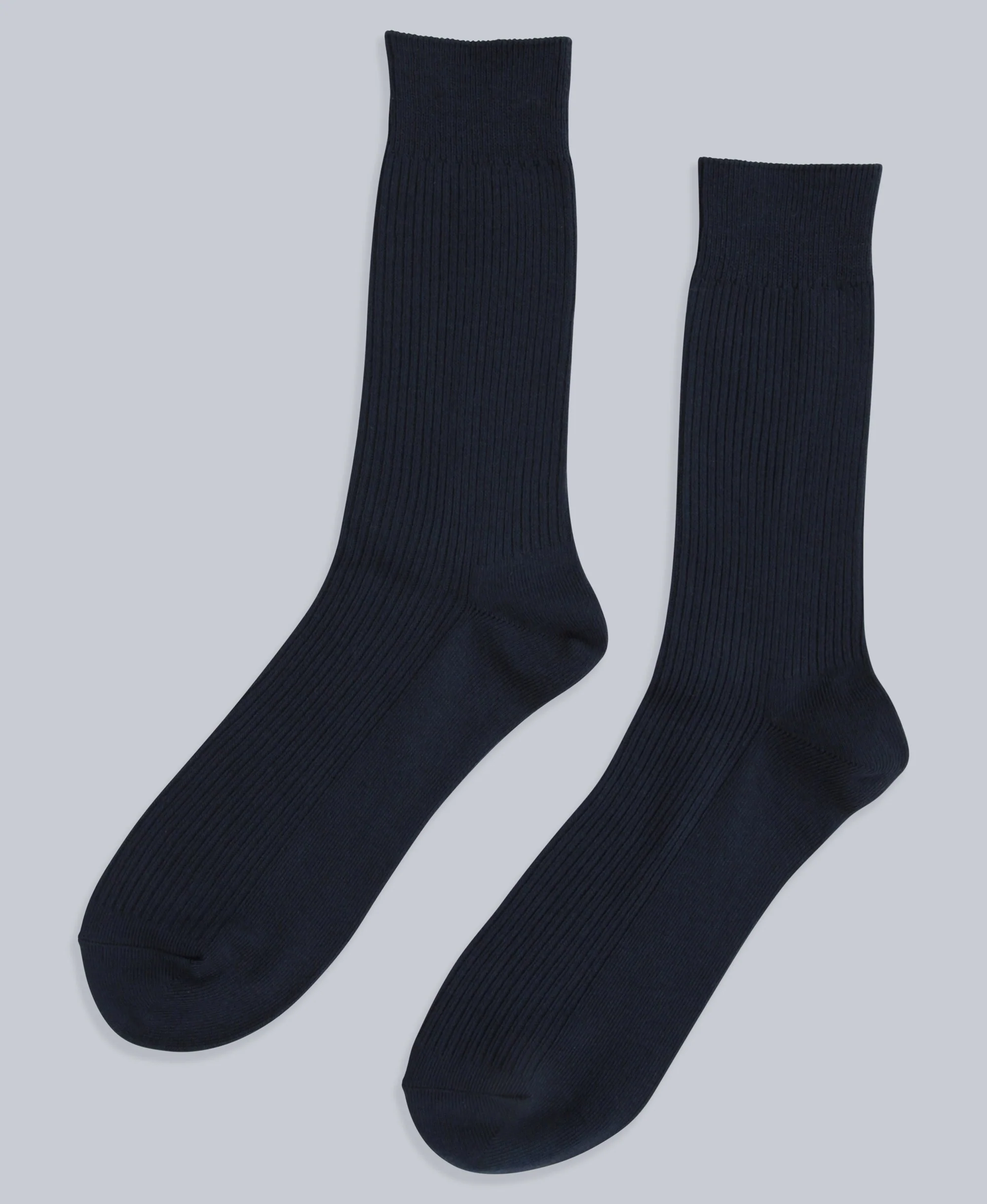 Flynn Mens Ribbed Mid Calf Socks- 3 Pack - Red - Image 2