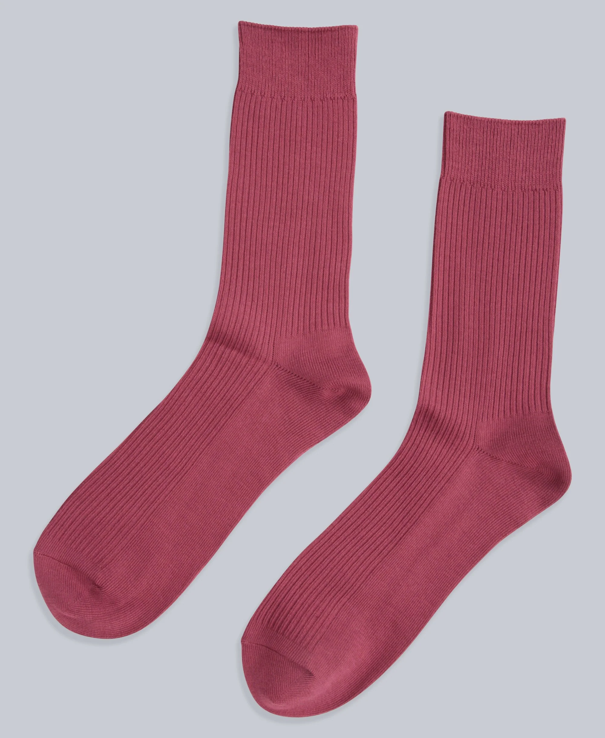 Flynn Mens Ribbed Mid Calf Socks- 3 Pack - Red - Image 3