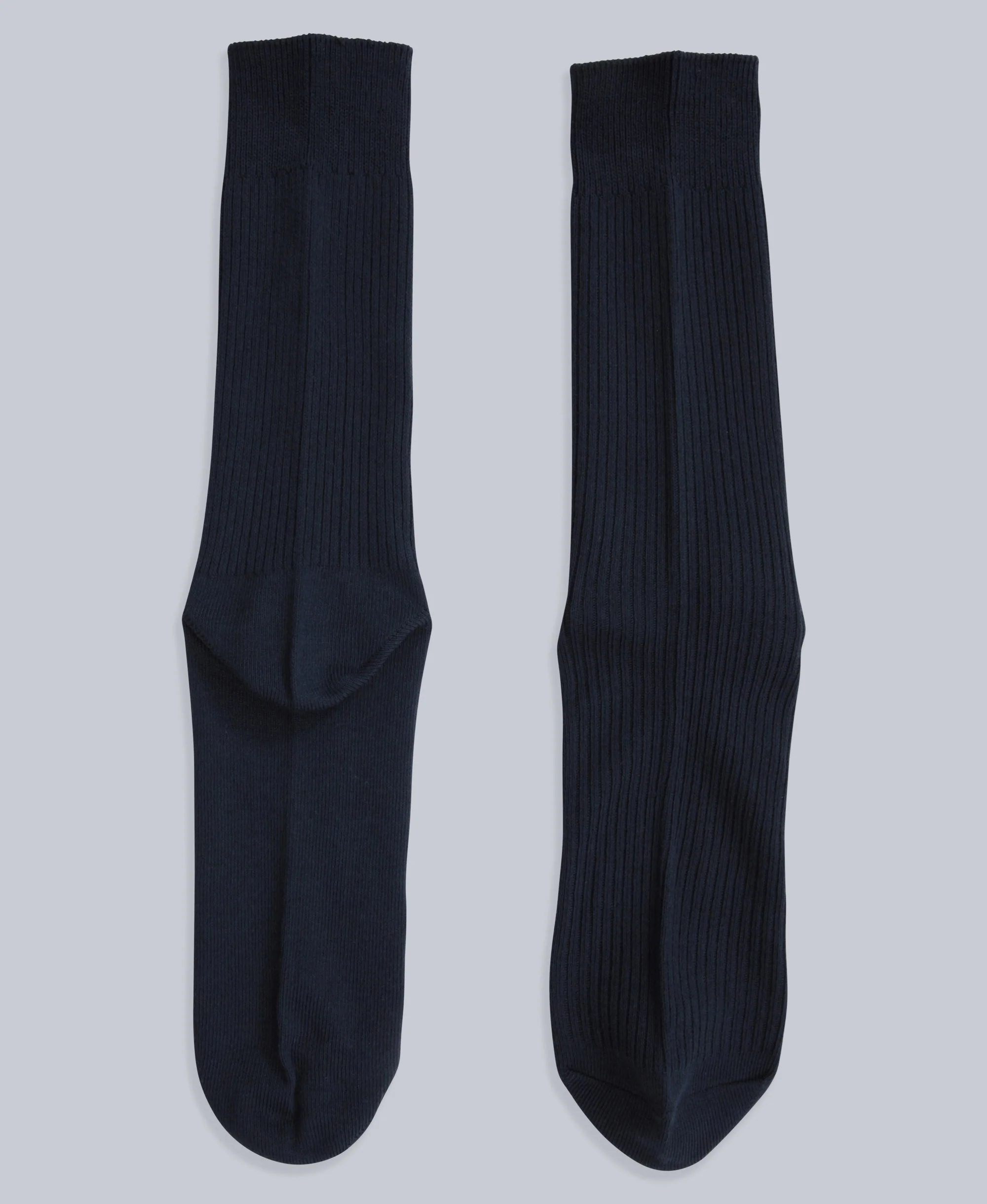 Flynn Mens Ribbed Mid Calf Socks- 3 Pack - Red - Image 5