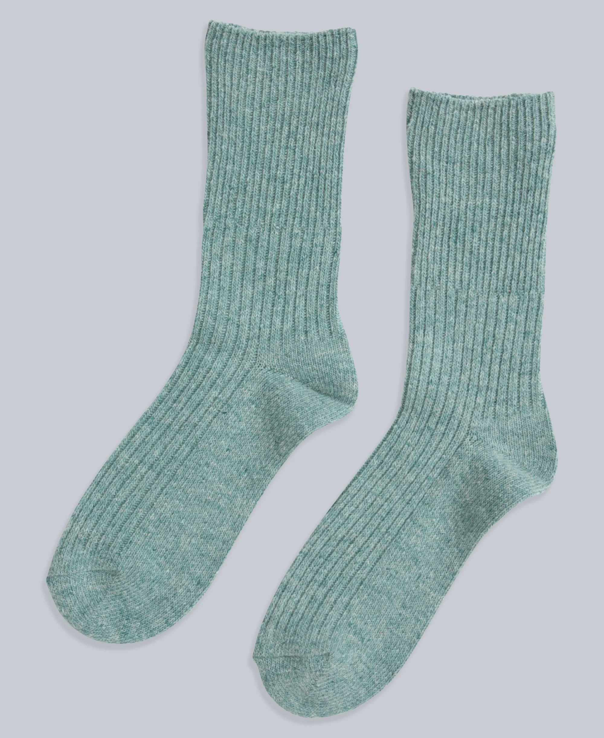 Francis Womens Merino Mid Calf Socks - 2 Pack - Light Blue - Image 3
