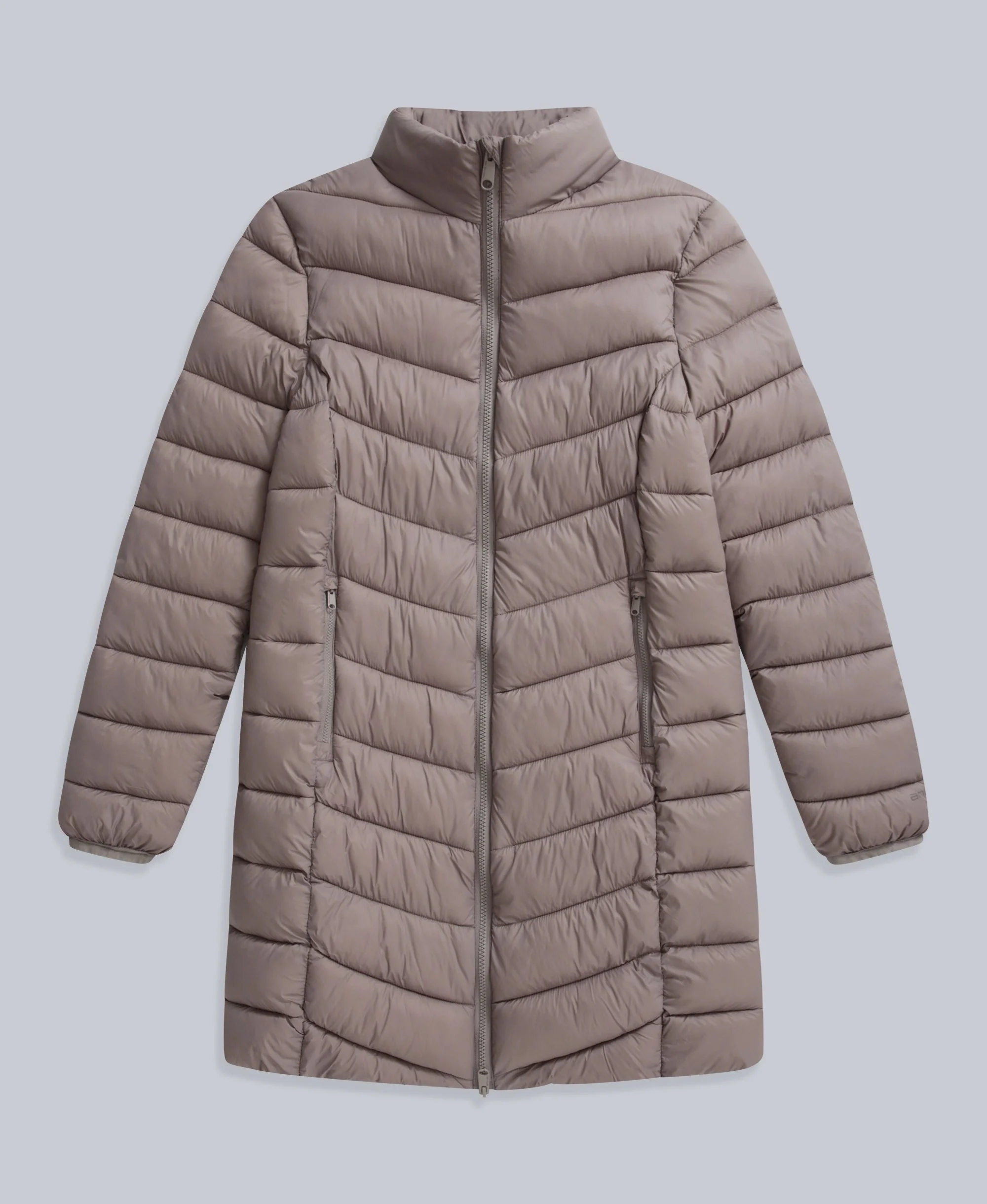 Frankie Womens Longline Padded Jacket - Taupe