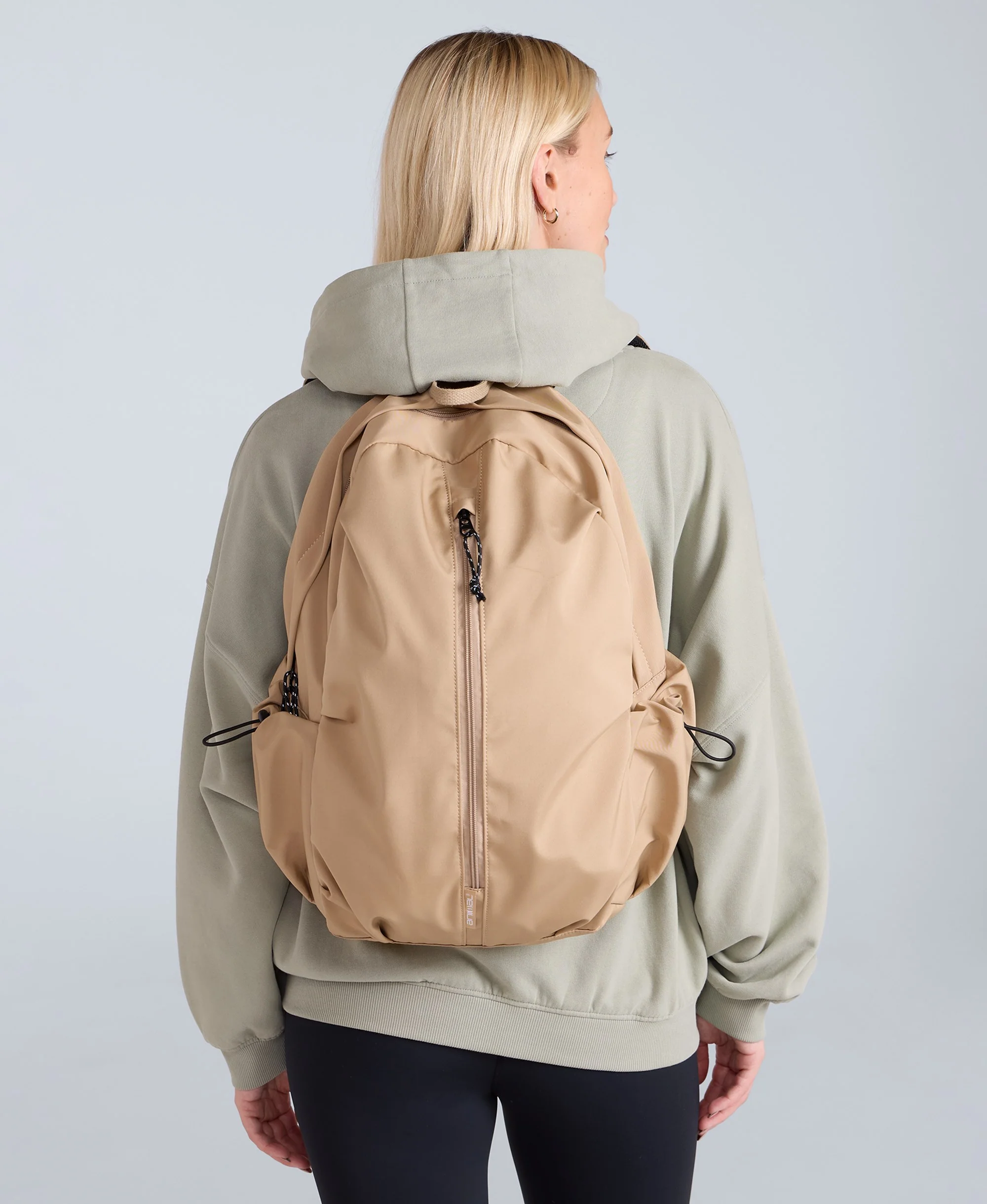 Front Zip Backpack 17L - Beige - Image 2