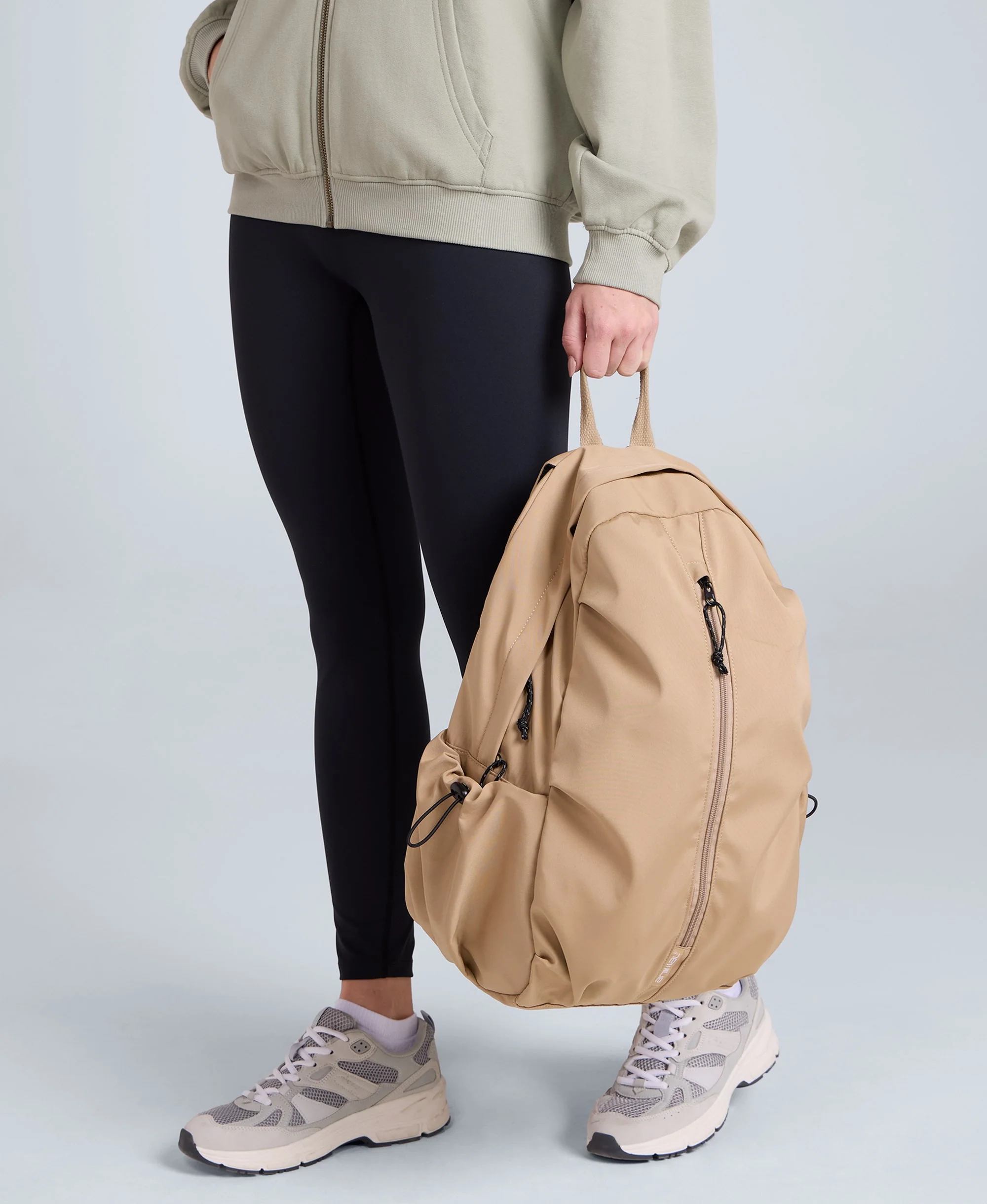 Front Zip Backpack 17L - Beige - Image 4