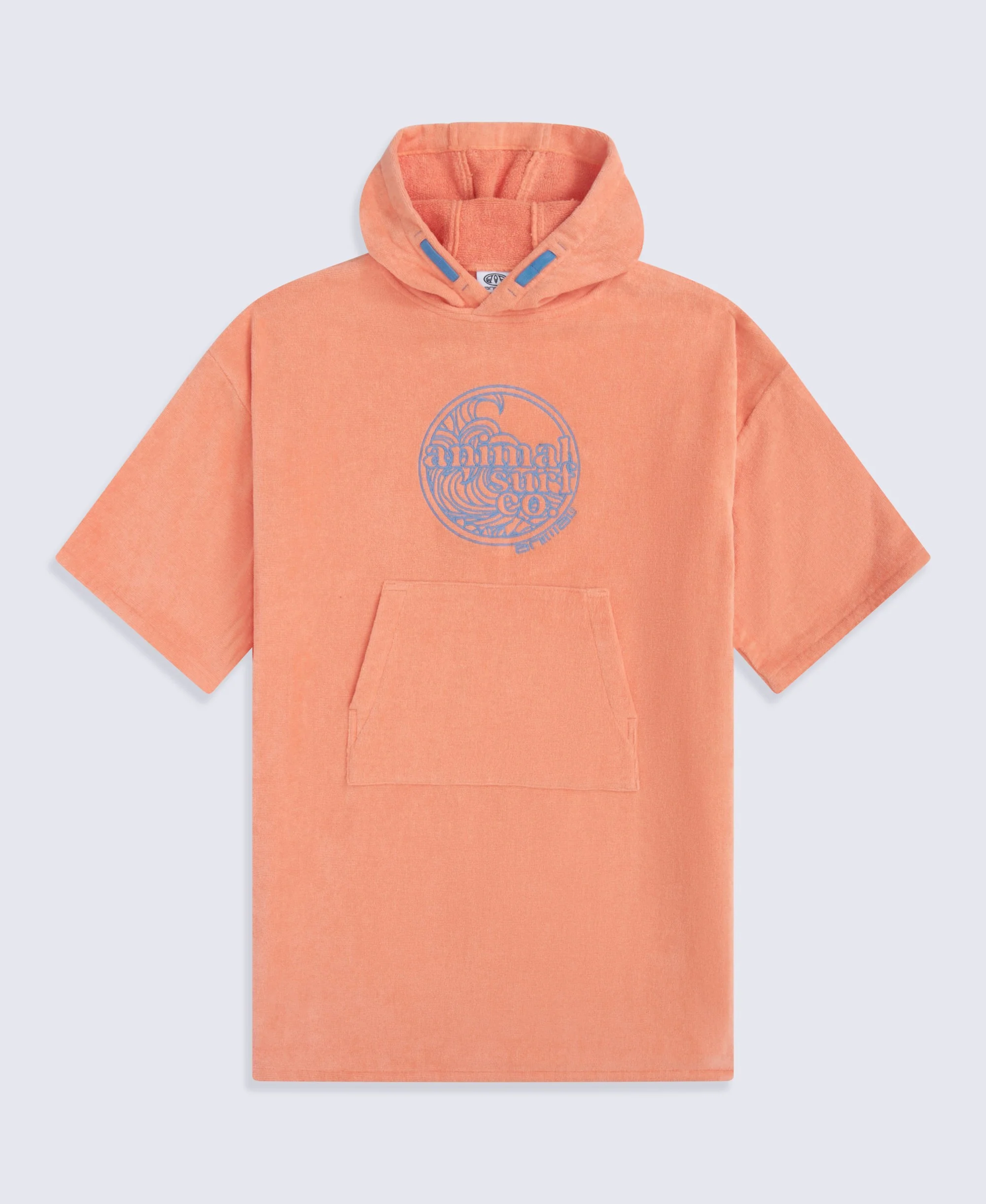 Gill Kids Towelling Poncho - Coral - Image 2