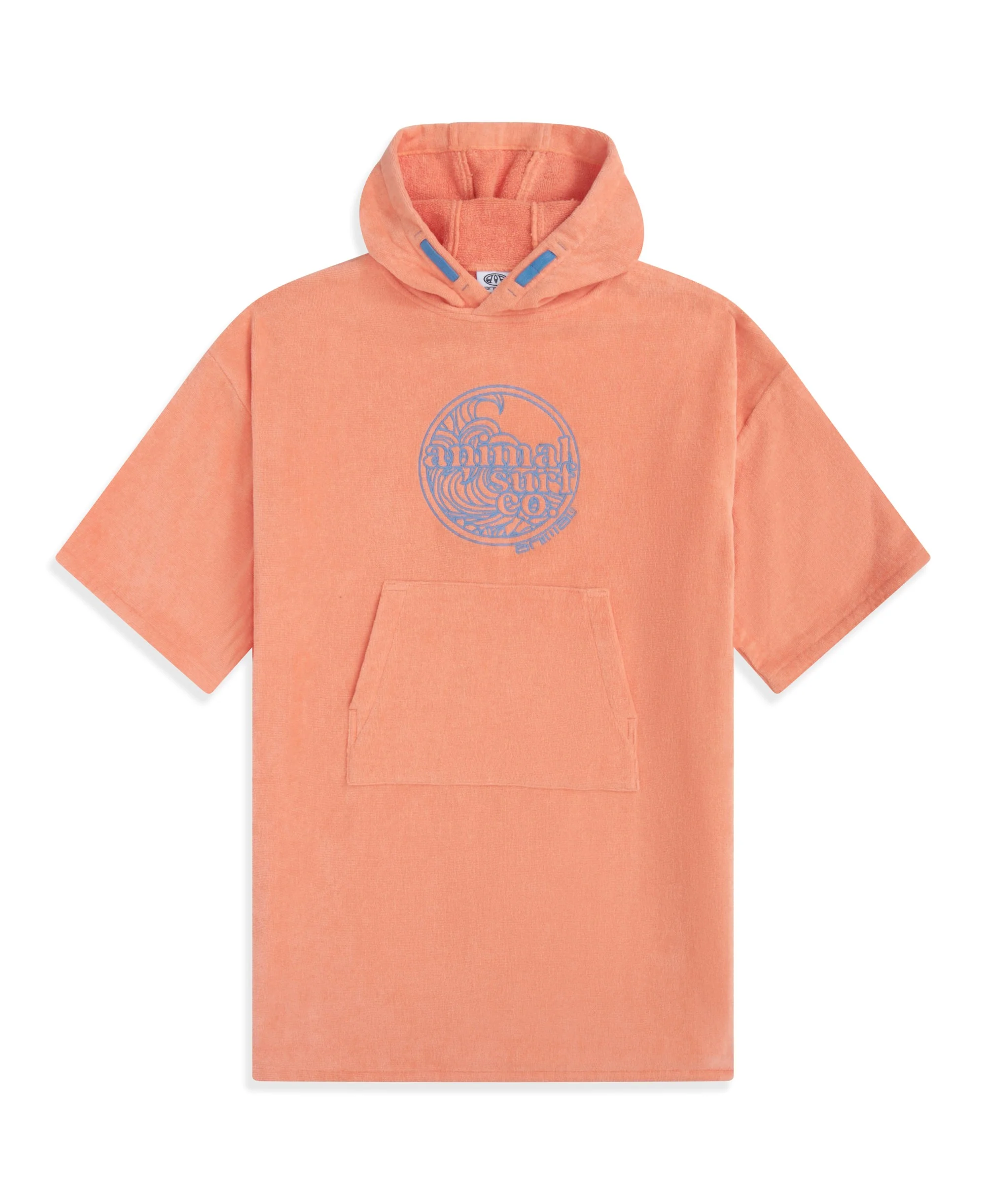 Gill Kids Towelling Poncho - Coral - Image 6