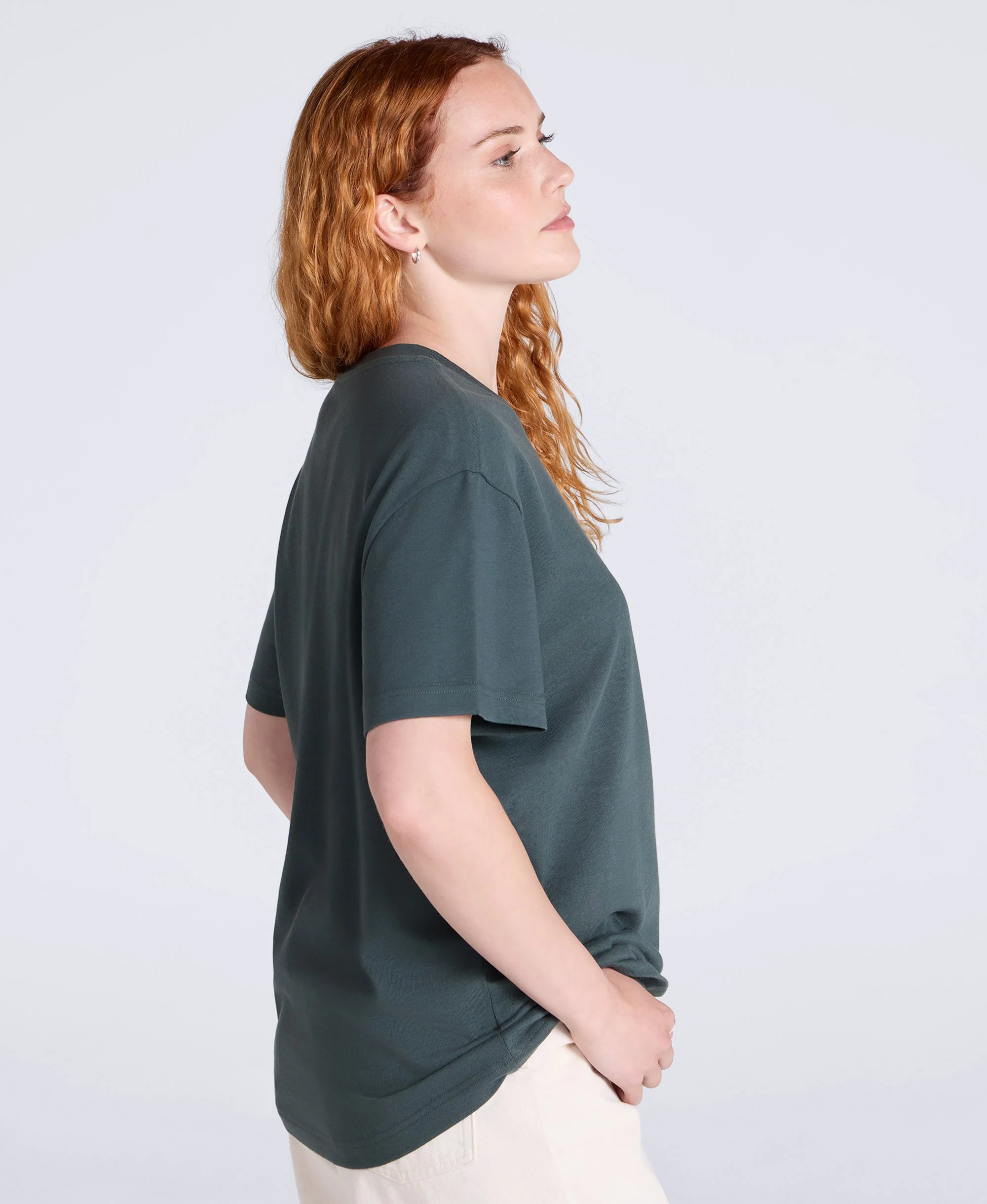 Grace Womens Heavyweight T-Shirt - Charcoal - Image 3