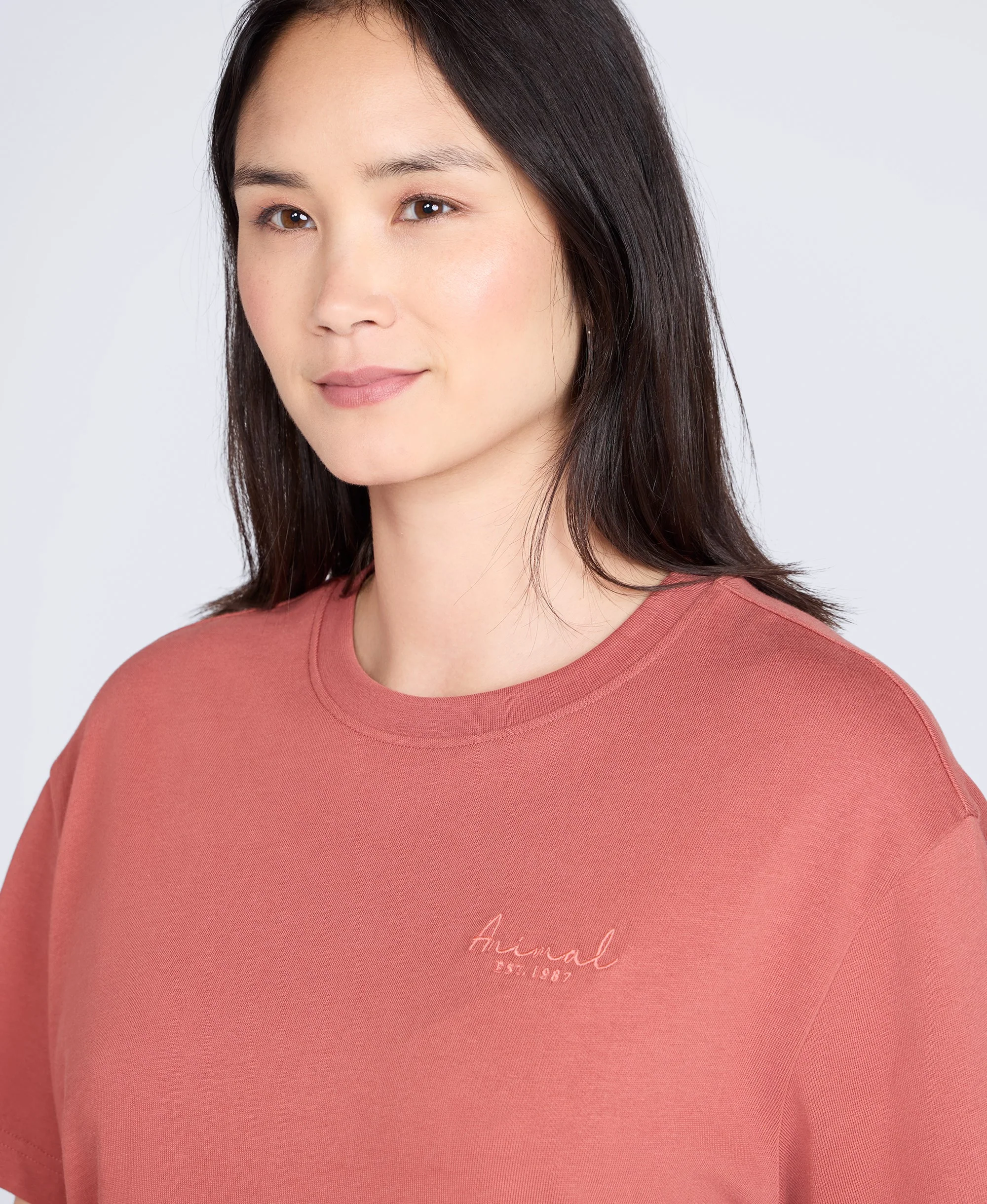 Grace Womens Heavyweight T-Shirt - Rust - Image 3
