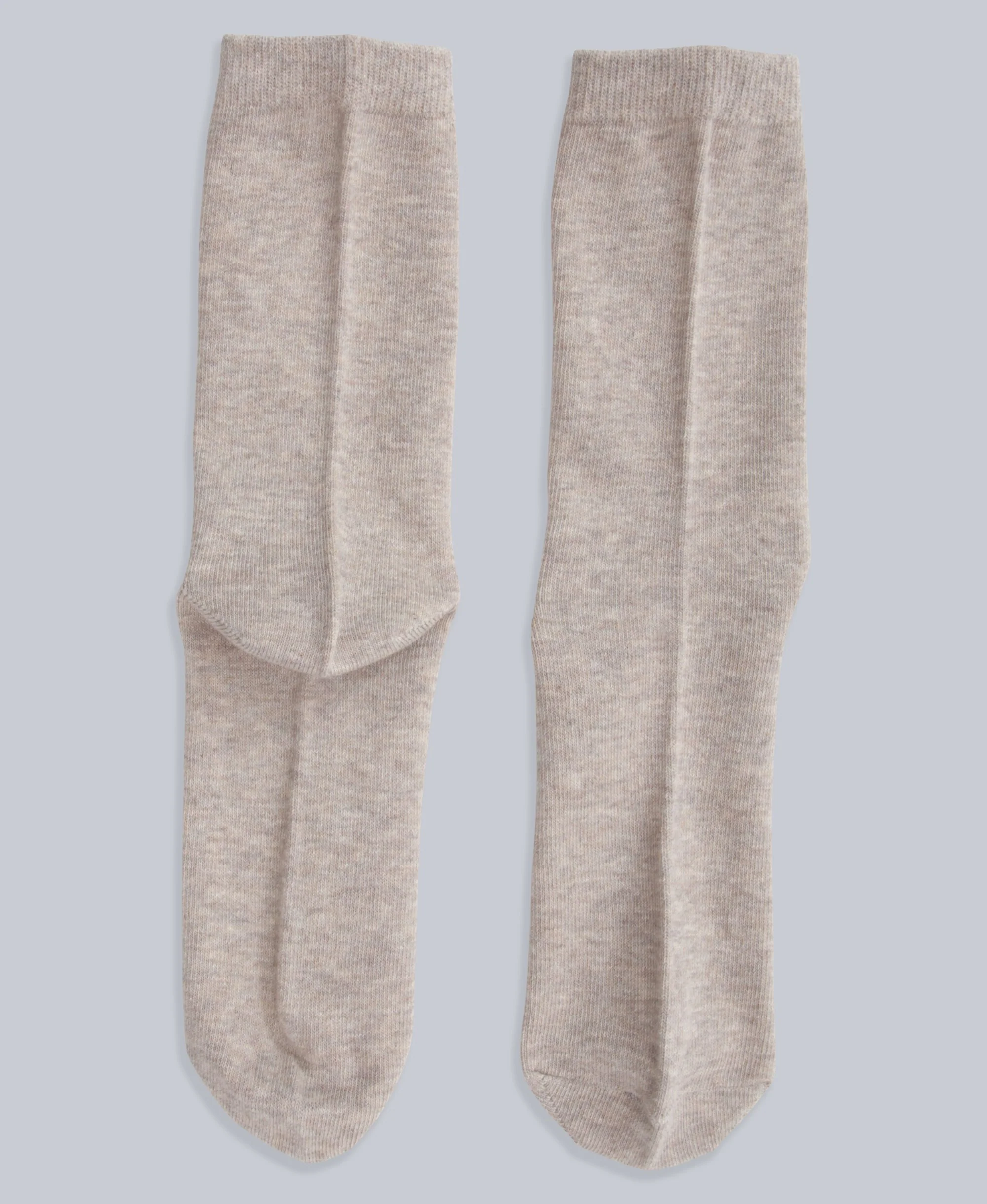 Haiden Cotton Rich Mens Mid-Calf Socks- 5 Packs - Light Beige - Image 8