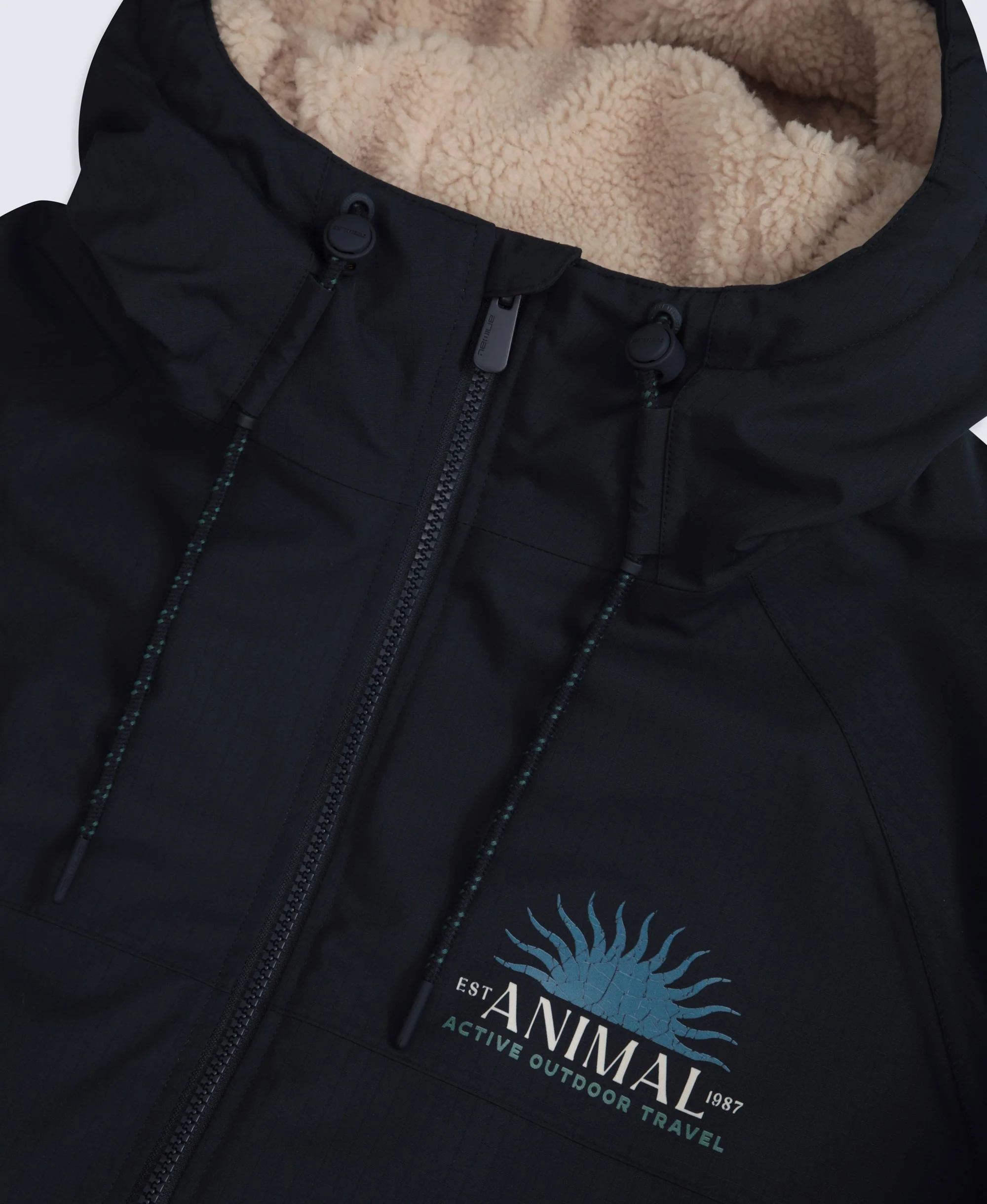 Hazey Mens Waterproof Beach Parka - Navy - Image 7