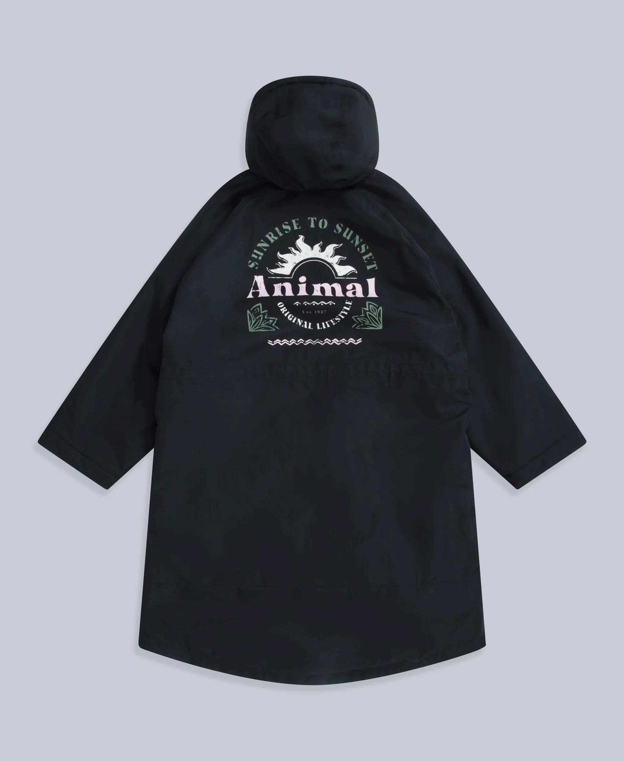 Hazey Womens Waterproof Beach Parka - Black - Image 5