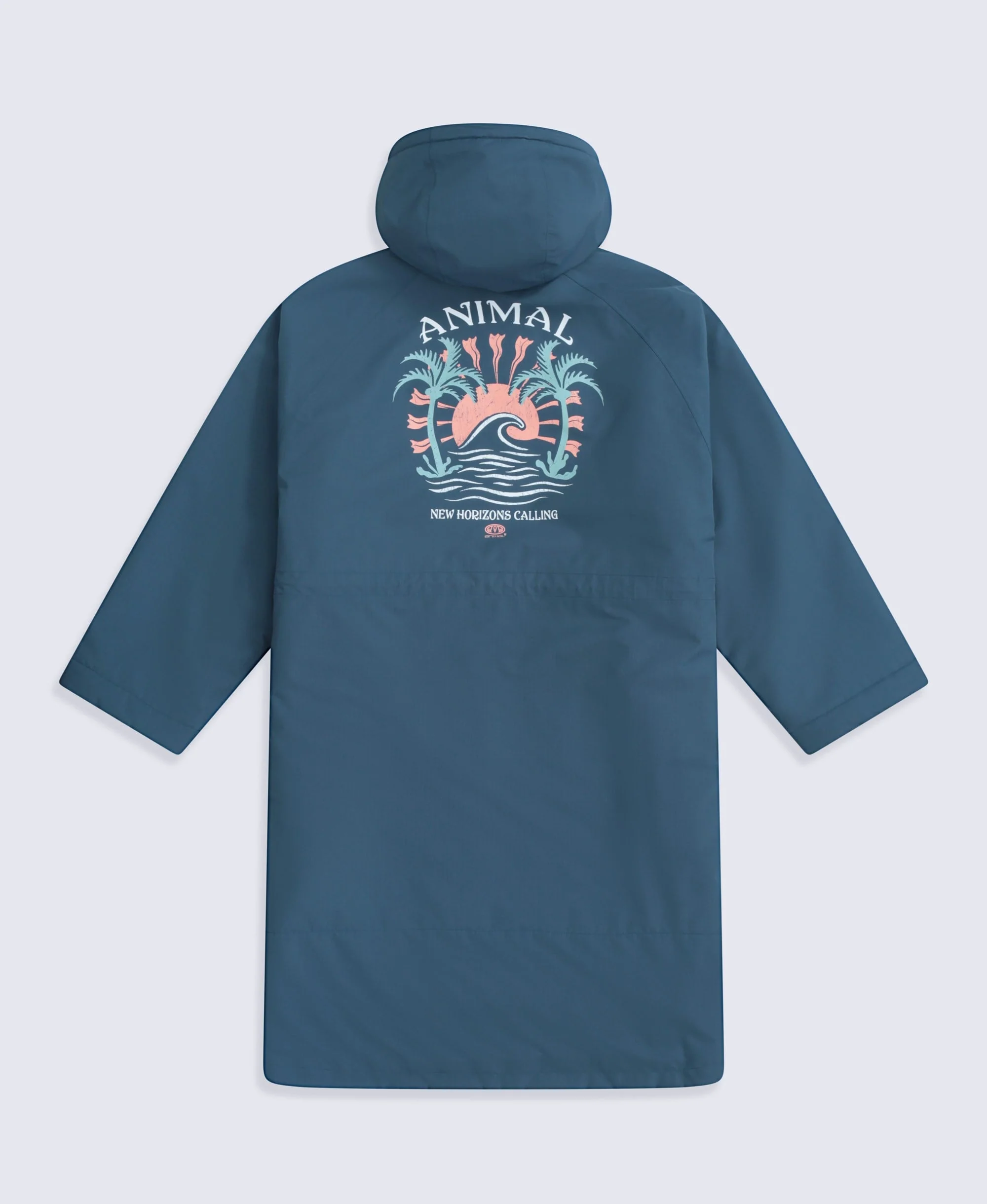 Hazey Womens Waterproof Beach Parka - Blue - Image 7