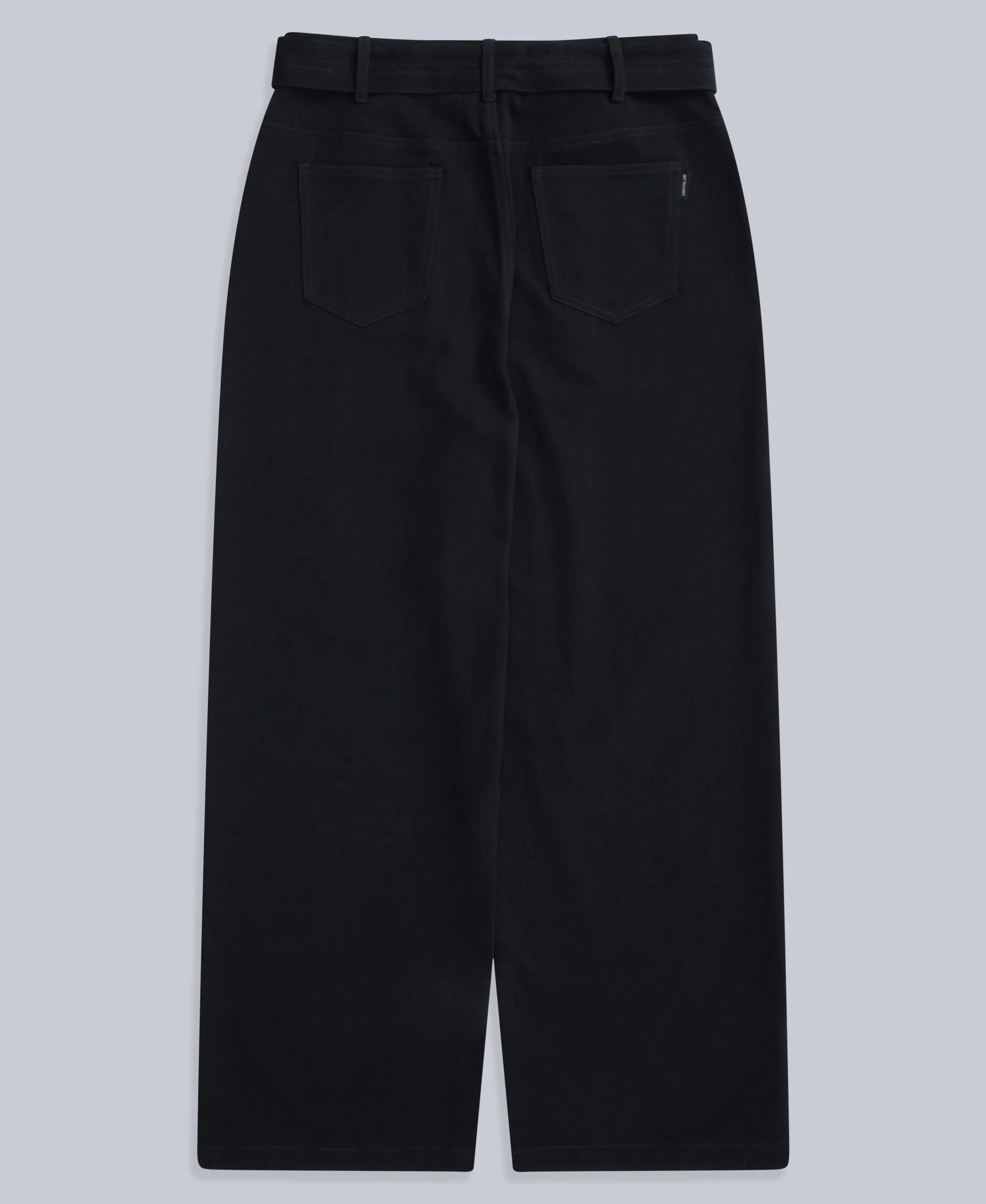 High Waisted Womens Straight Leg Trousers - Navy - Image 6