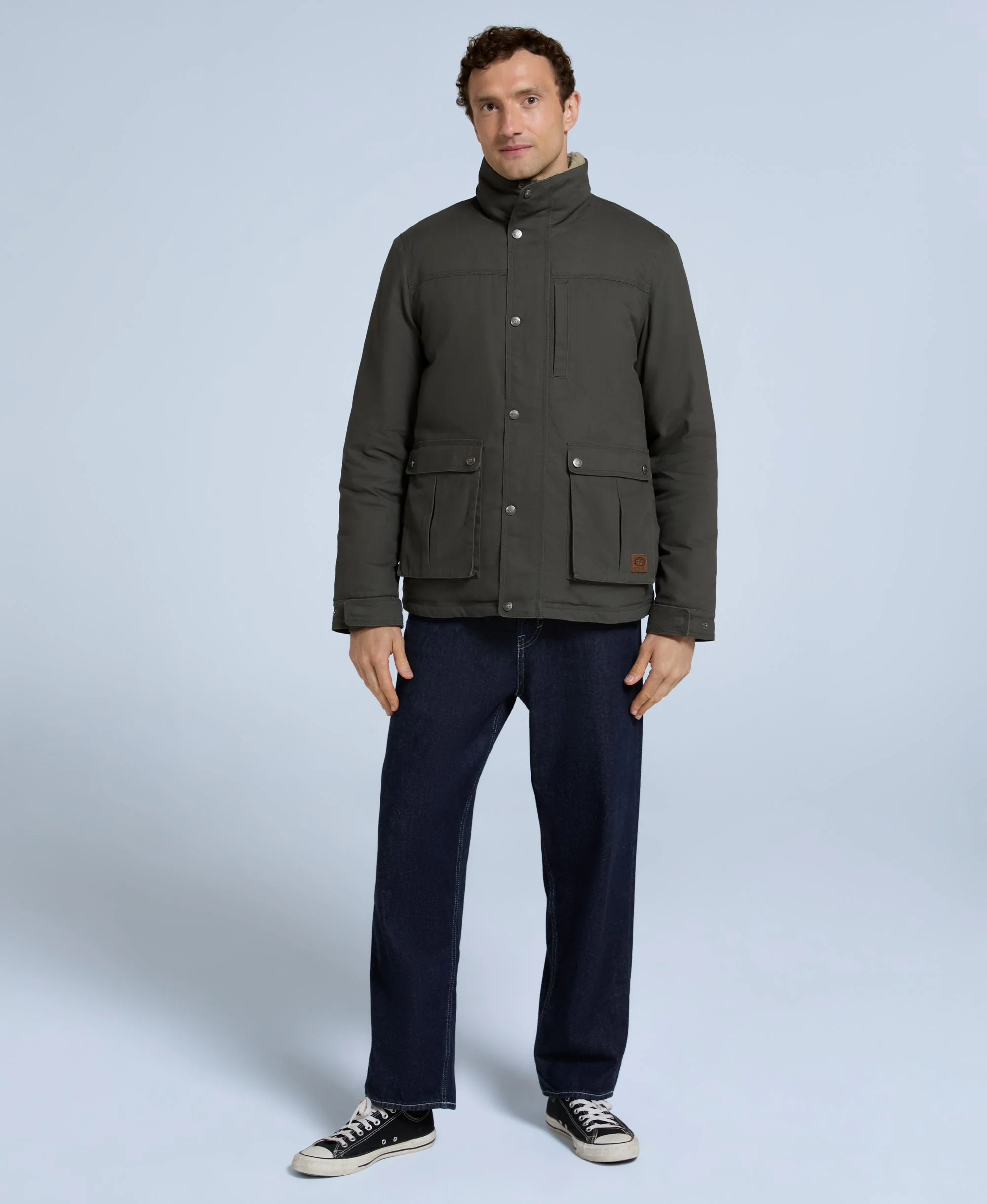 Holkham Mens Utility Jacket - Khaki - Image 4