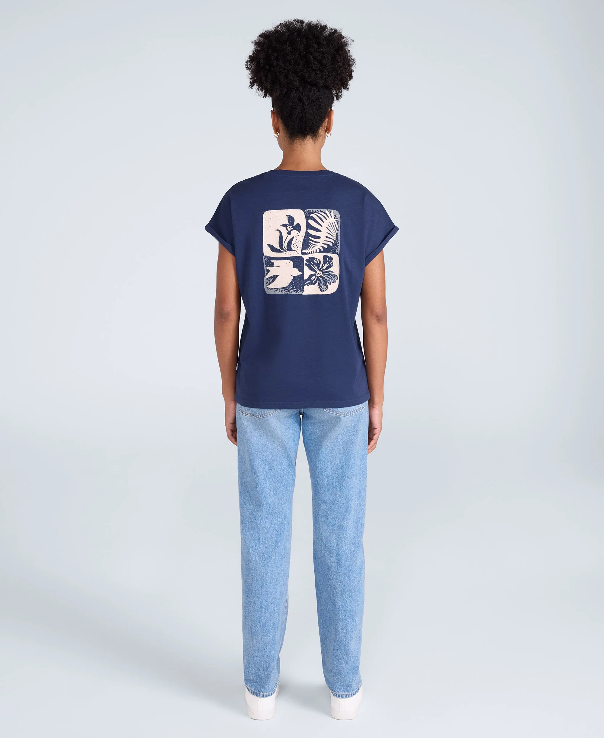 Holly Womens Logo T-Shirt - Dark Blue - Image 4
