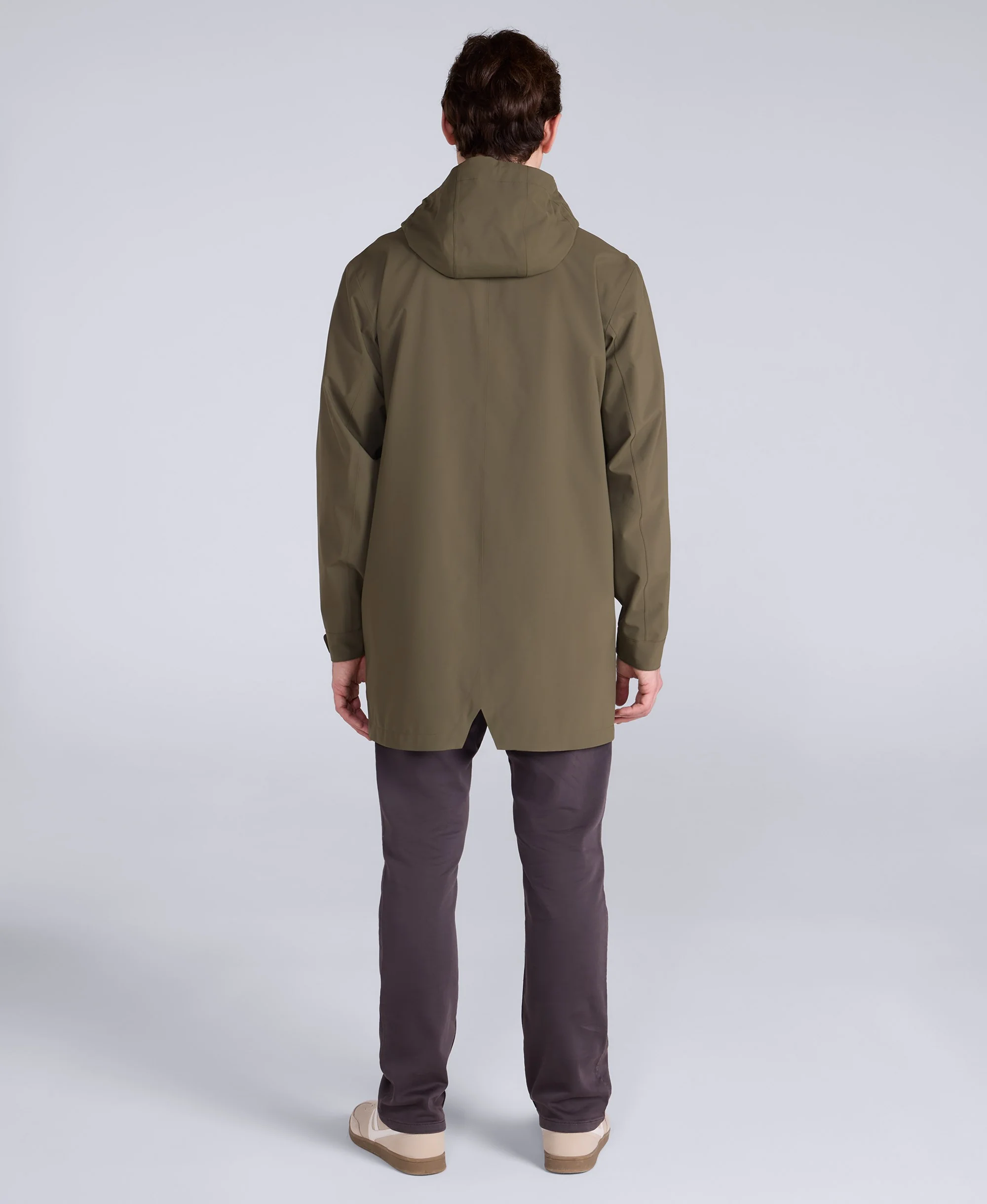 Hyde Mens Long Waterproof Jacket - Khaki - Image 9