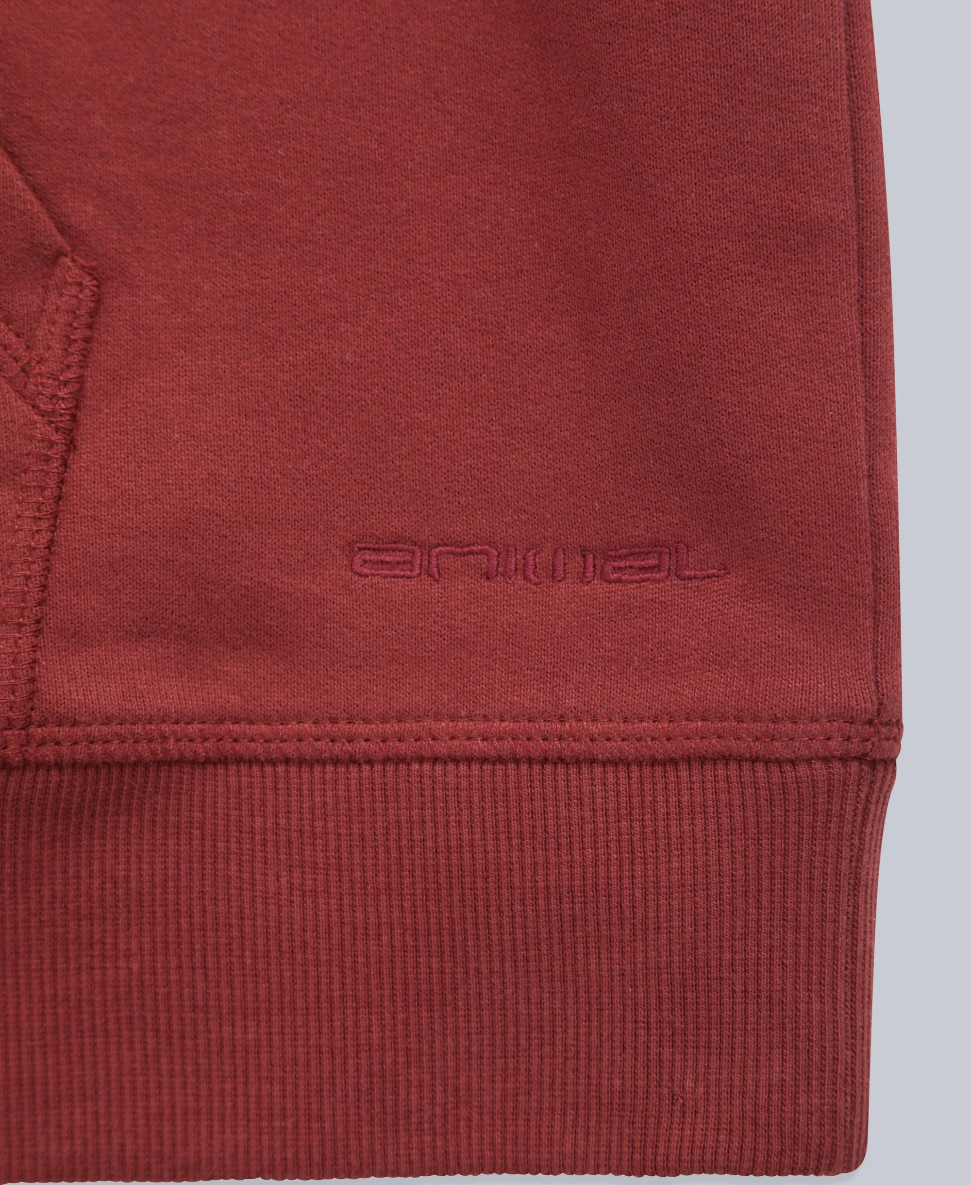 Icon Mens Drop Shoulder Hoodie - Dark Red - Image 8