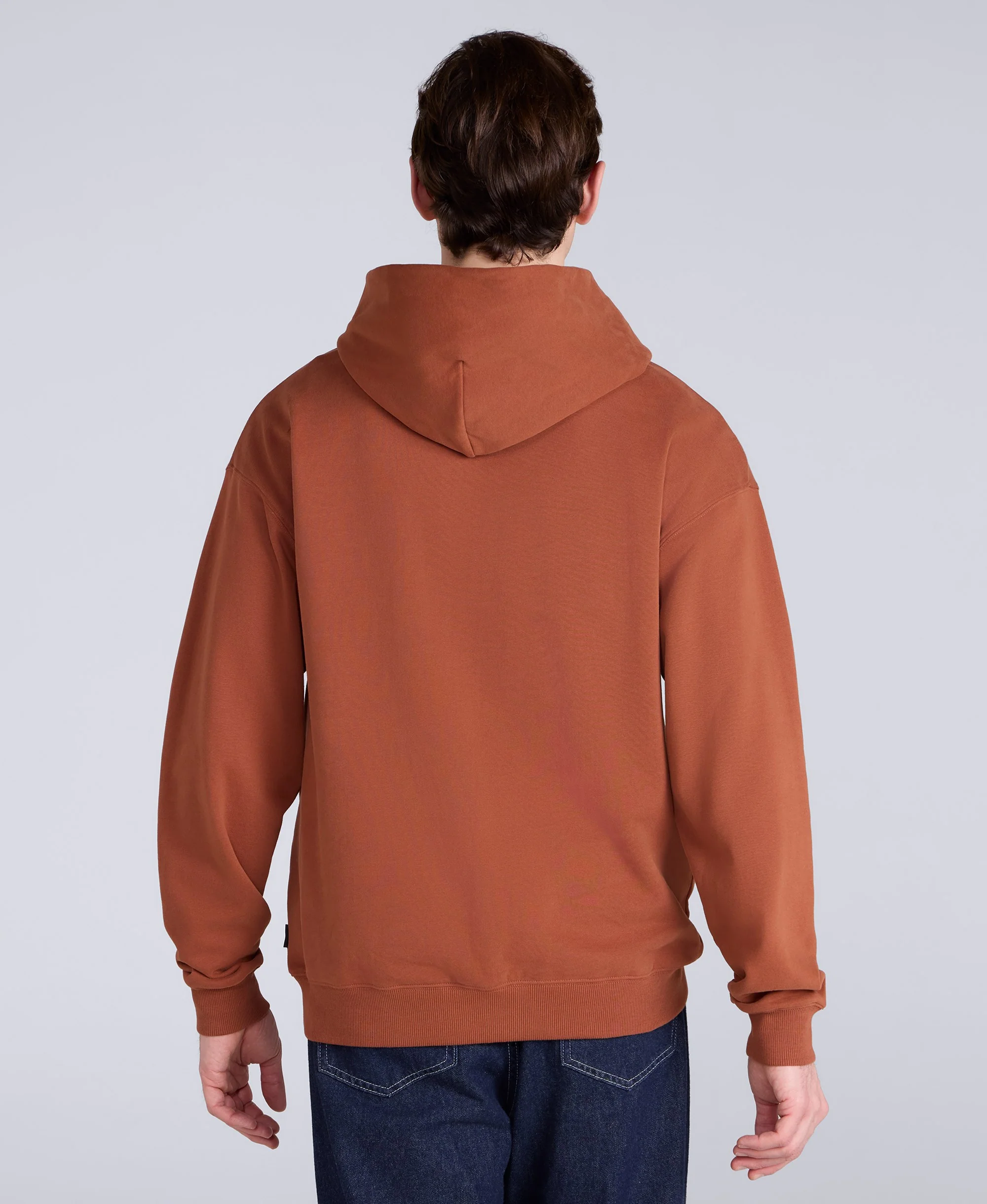 Icon Mens Drop Shoulder Hoodie - Rust - Image 3