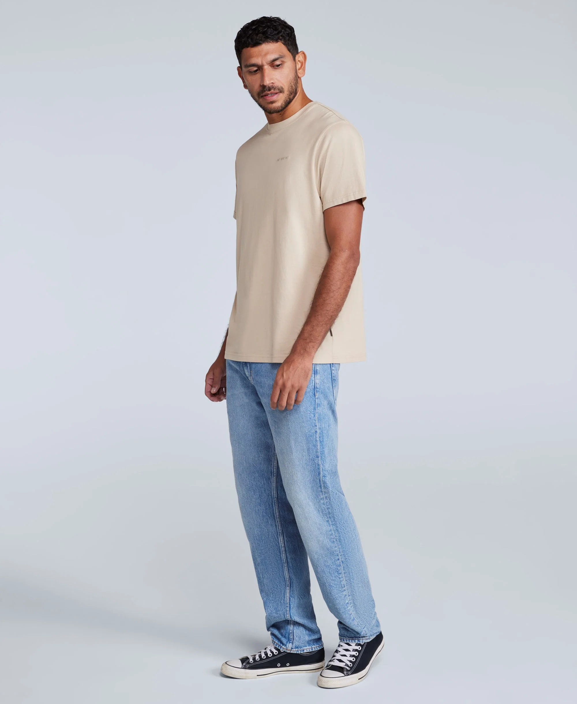 Icon Mens Logo T-Shirt - Beige - Image 2