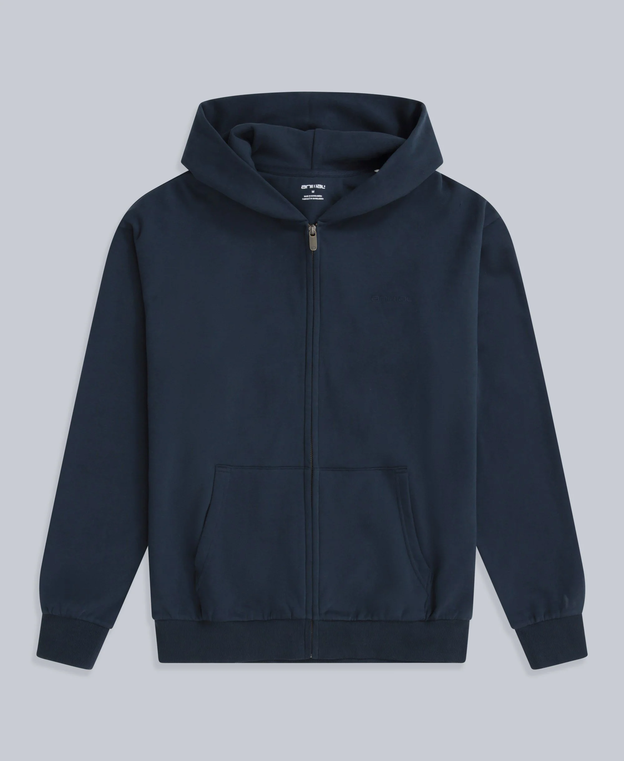 Icon Mens Logo Zip Through Hoodie - Dark Blue - Image 4