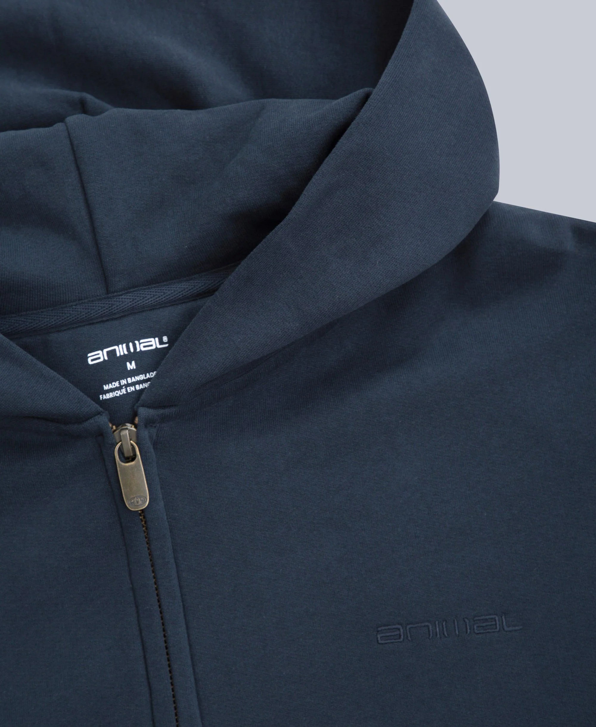 Icon Mens Logo Zip Through Hoodie - Dark Blue - Image 6