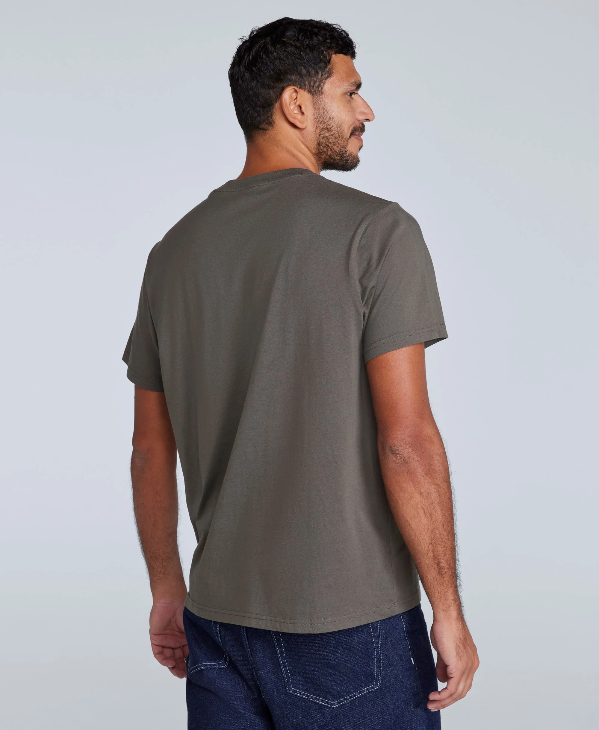 Icon Mens Logo T-Shirt - Dark Khaki - Image 3