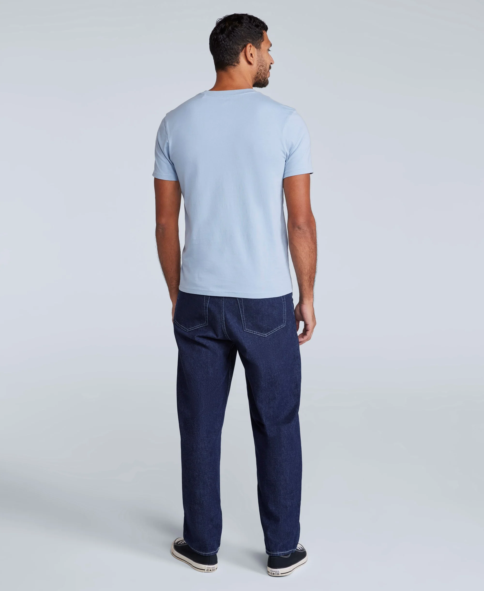 Icon Mens Slim Fit Tee - Light Blue - Image 4