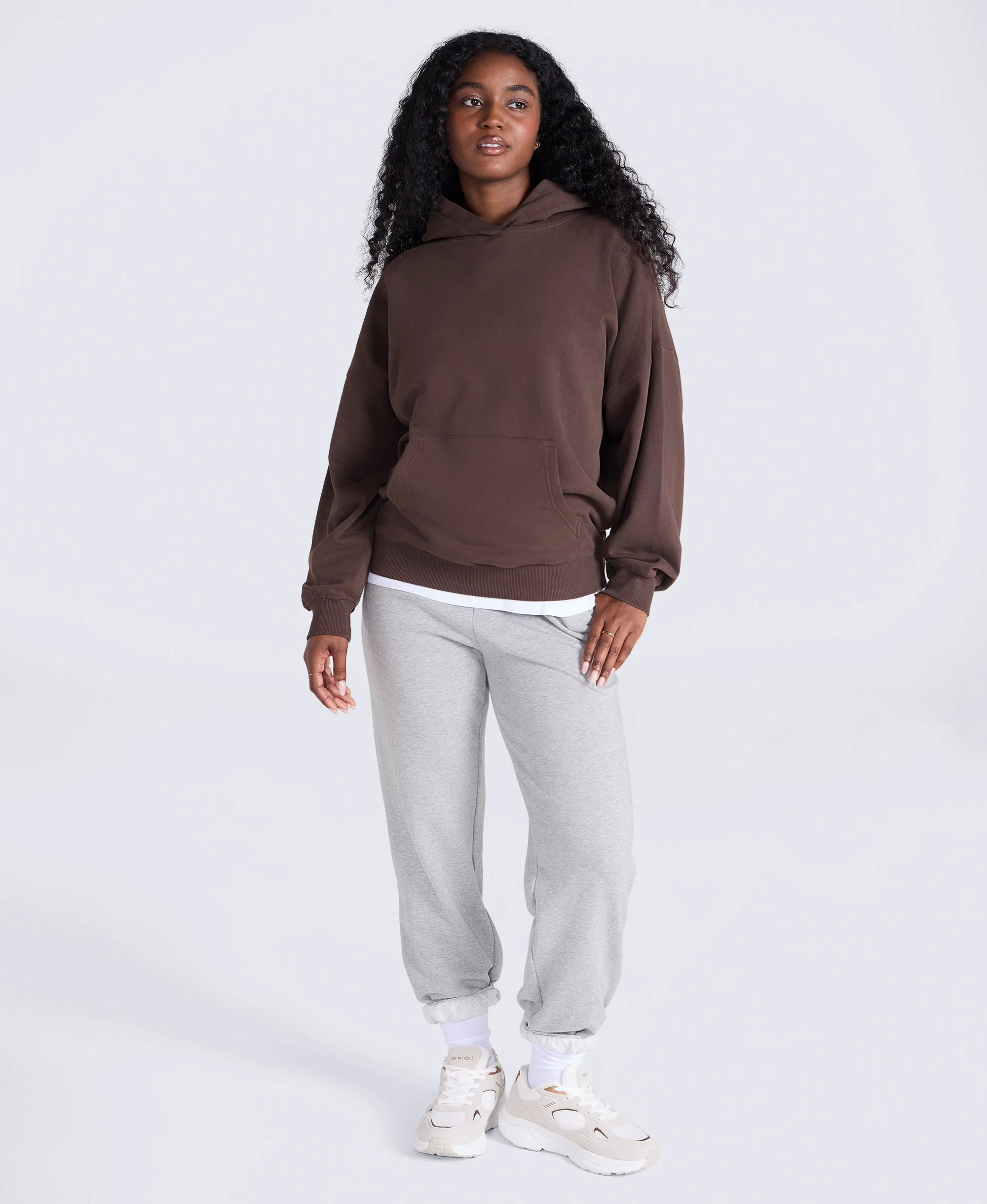 Idol Womens Drop Shoulder Hoodie - Brown - Image 2