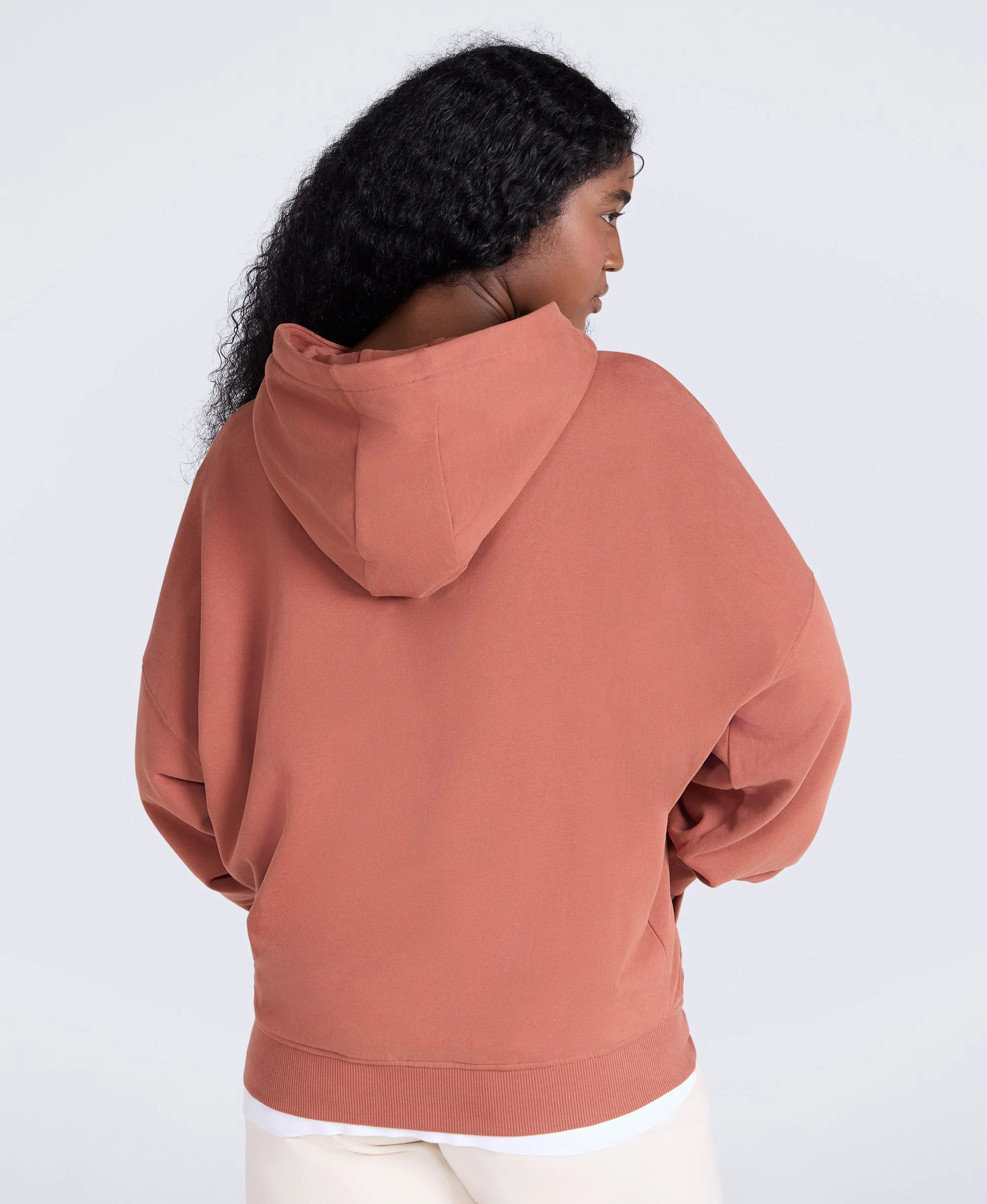 Idol Womens Drop Shoulder Hoodie - Rust - Image 3