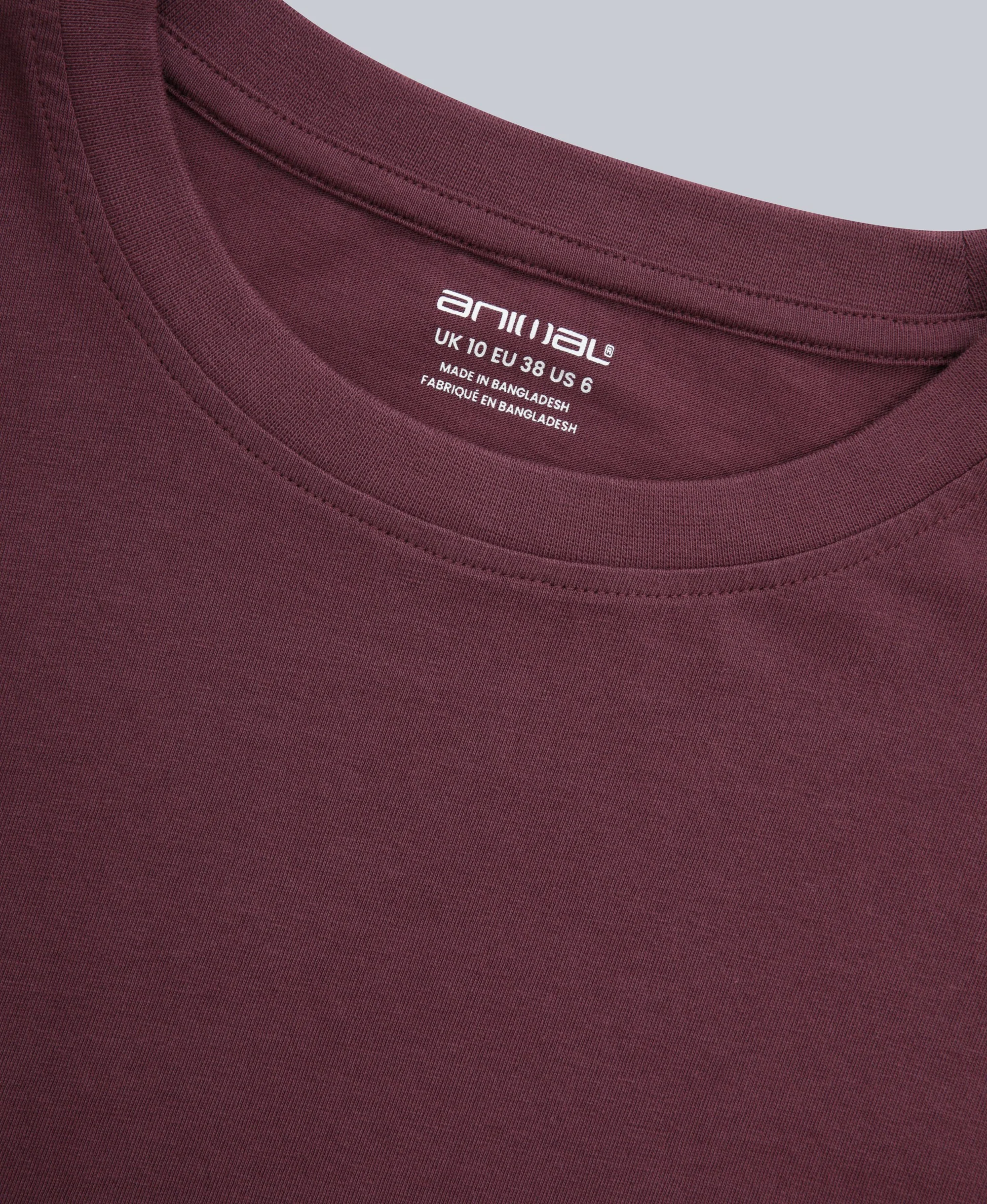 Idol Womens Relaxed Fit T-Shirt - Burgundy - Image 3