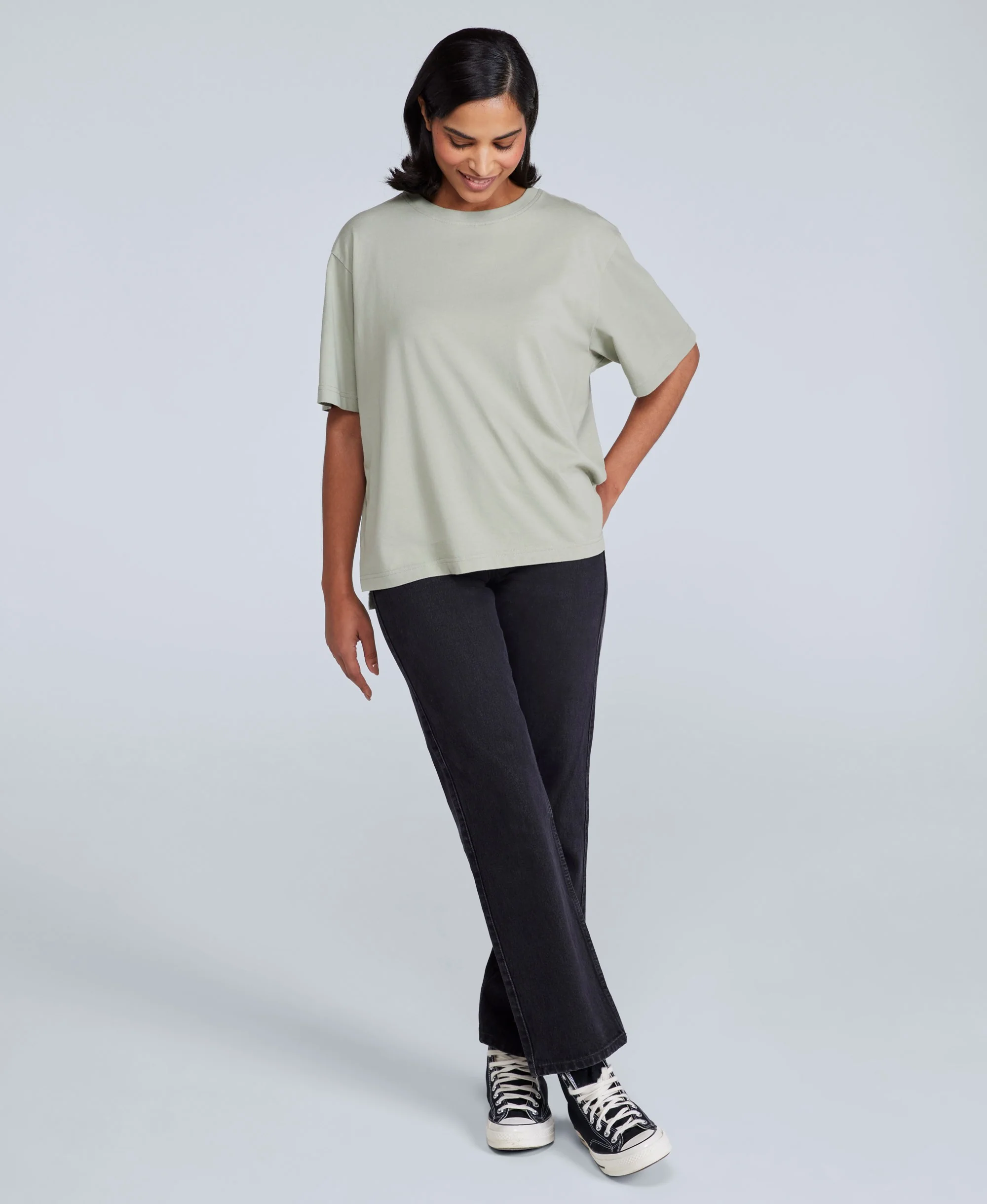 Idol Womens Relaxed Fit T-Shirt - Pale Green - Image 4