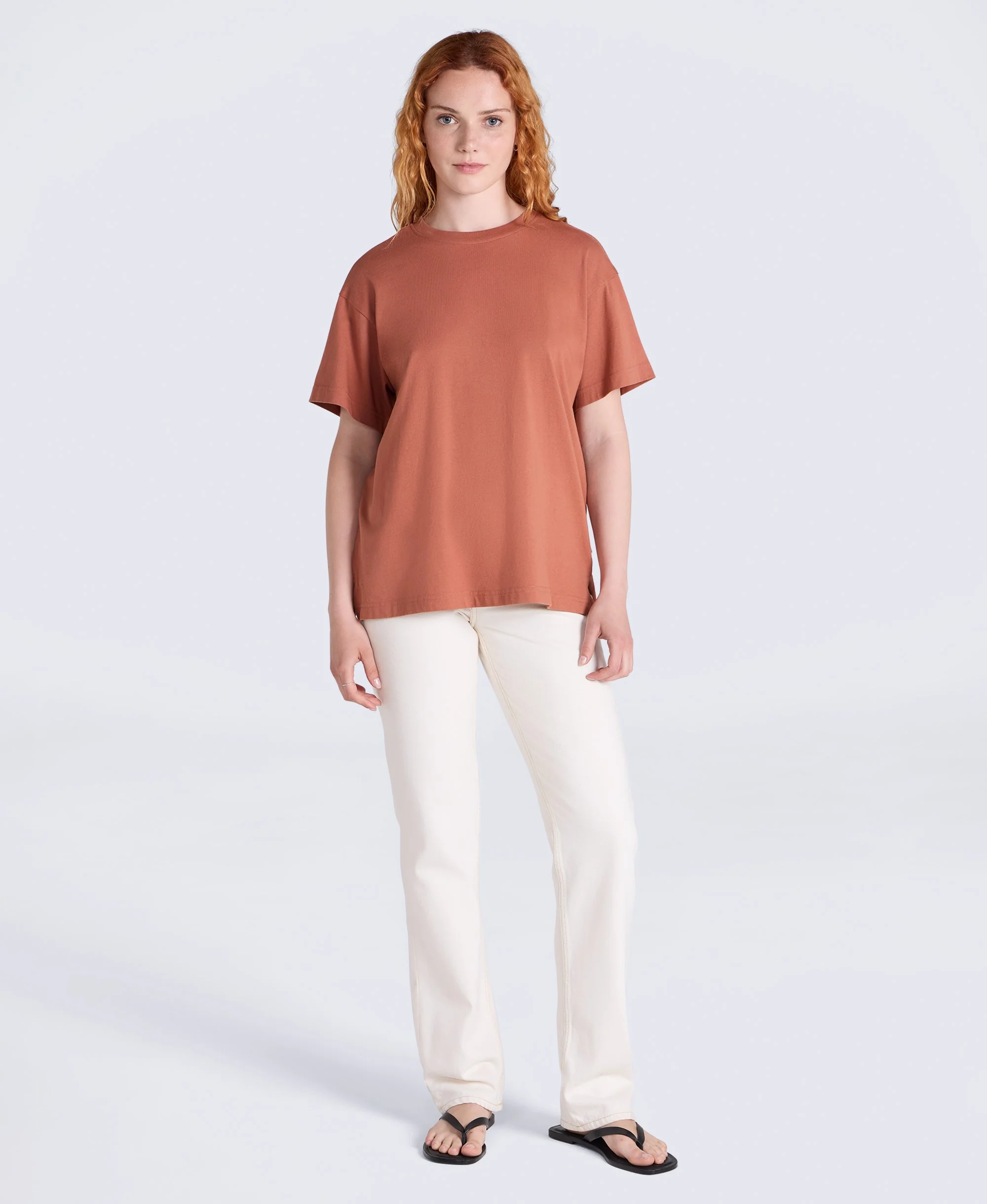 Idol Womens Relaxed Fit T-Shirt - Rust - Image 2