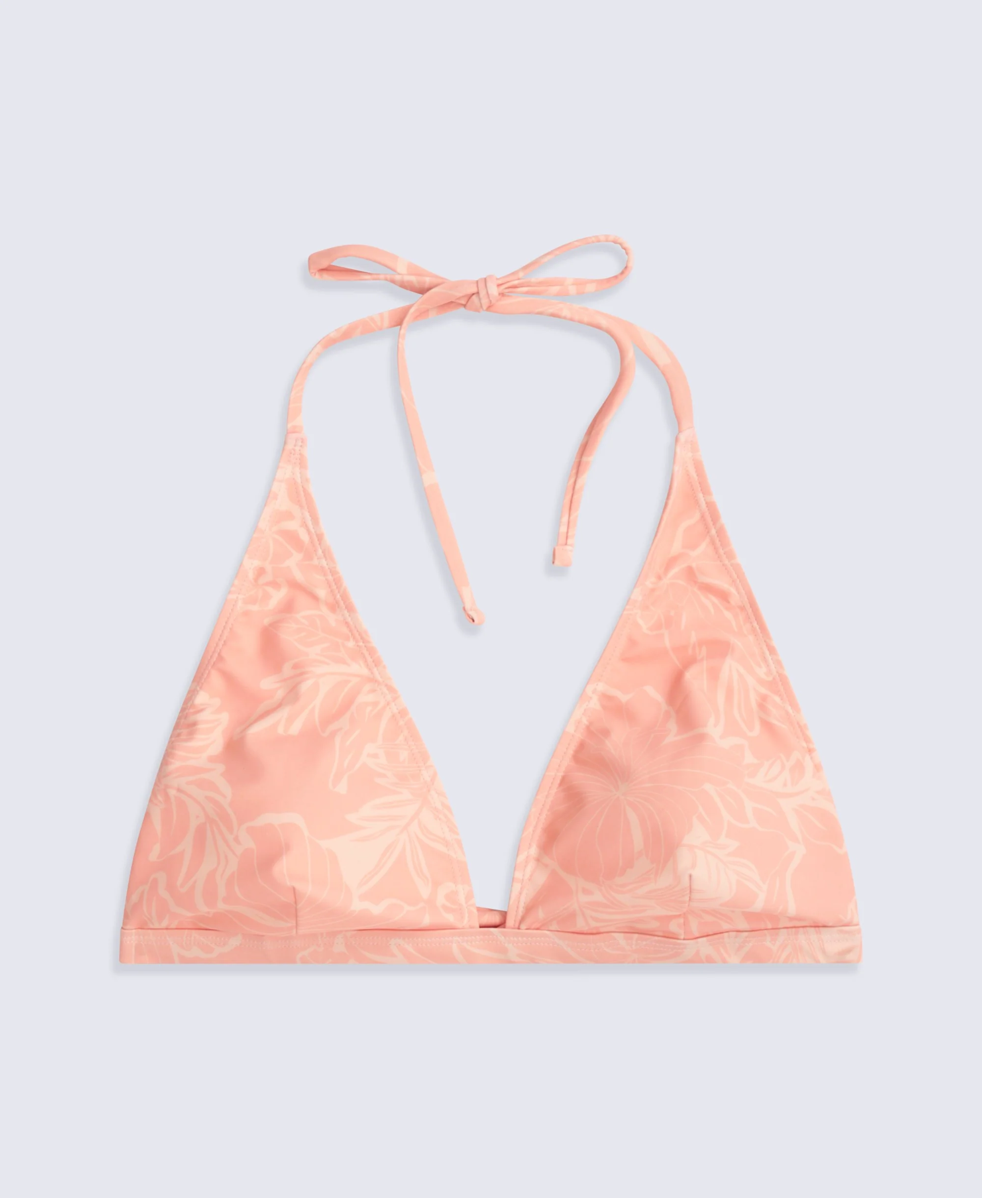 Iona Womens Halter Printed Bikini Top - Bright Orange - Image 6
