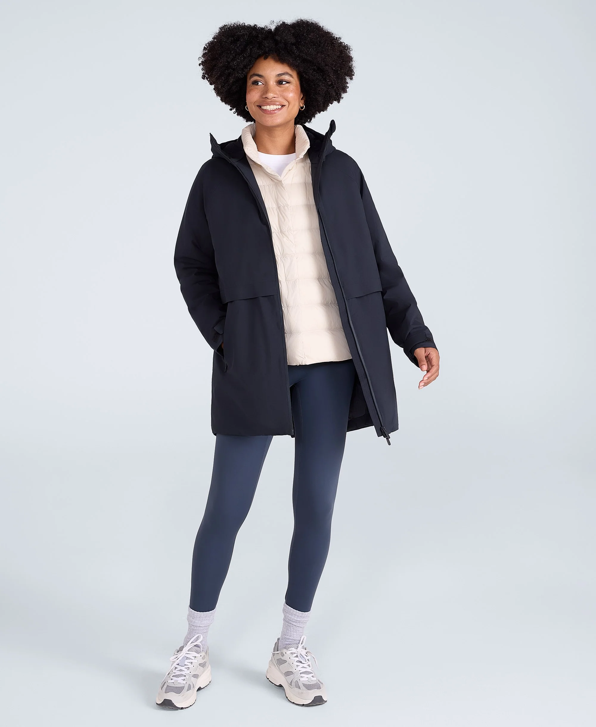Jackie Waterproof Womens Padded Jacket - Black - Image 2