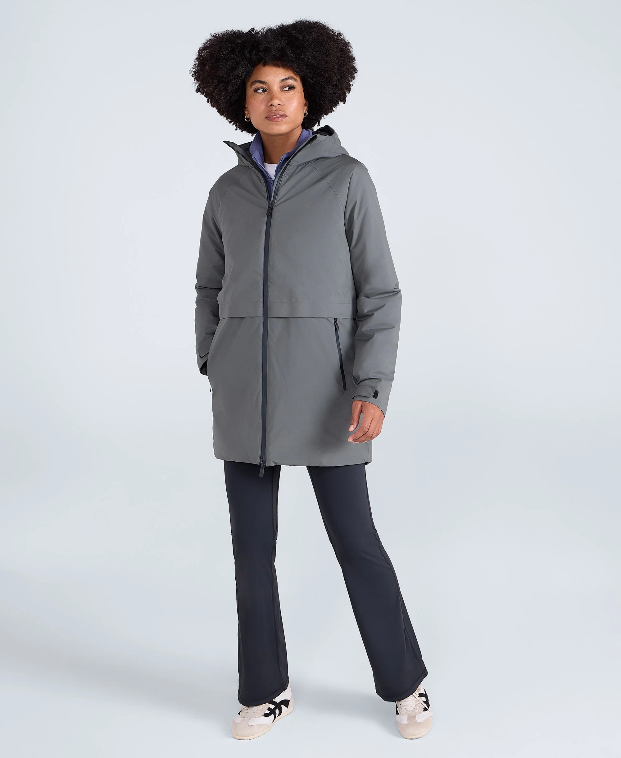 Jackie Waterproof Womens Padded Jacket - Dark Khaki - Image 2