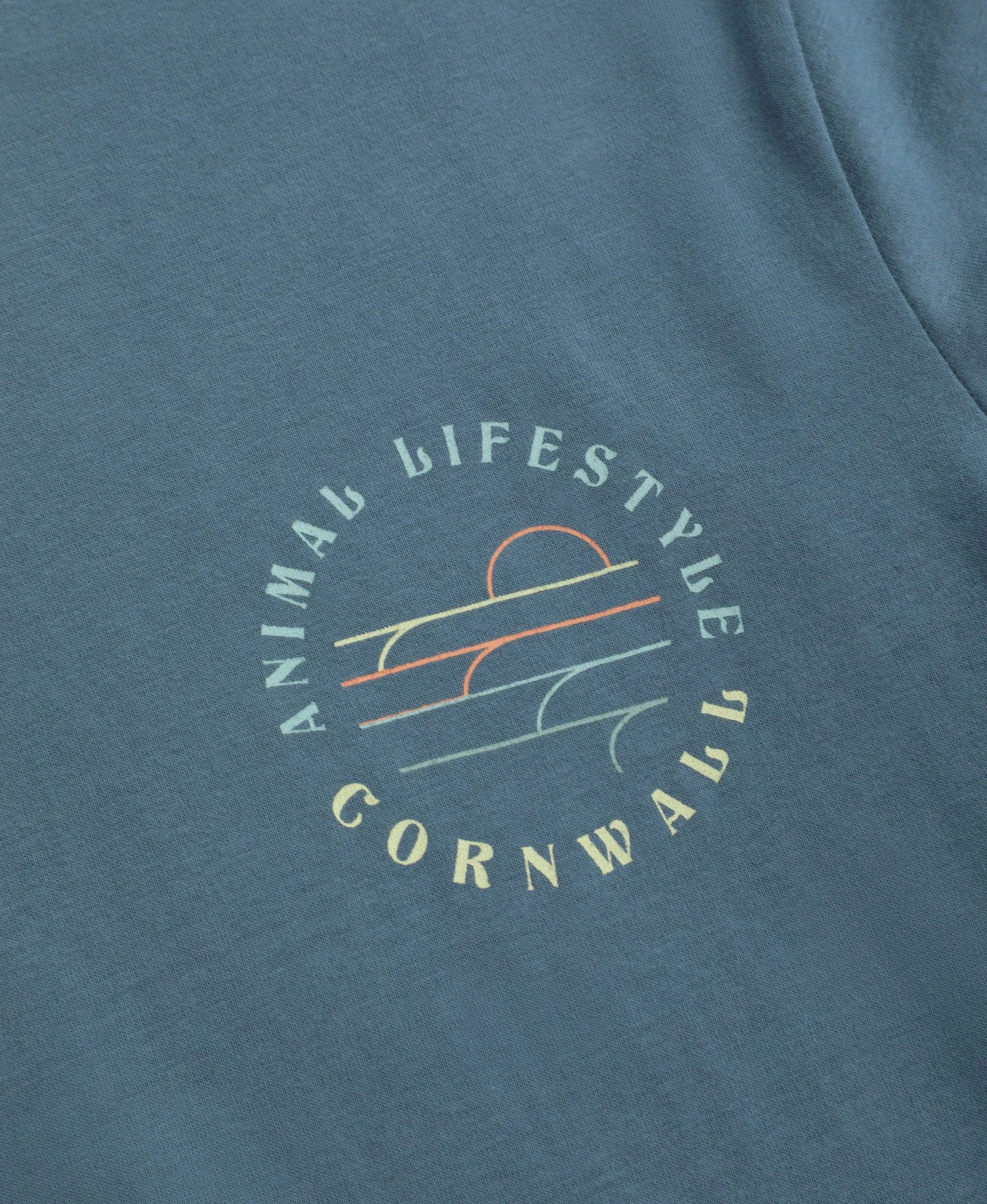 Jacob Mens Cornwall T-Shirt - Blue - Image 3
