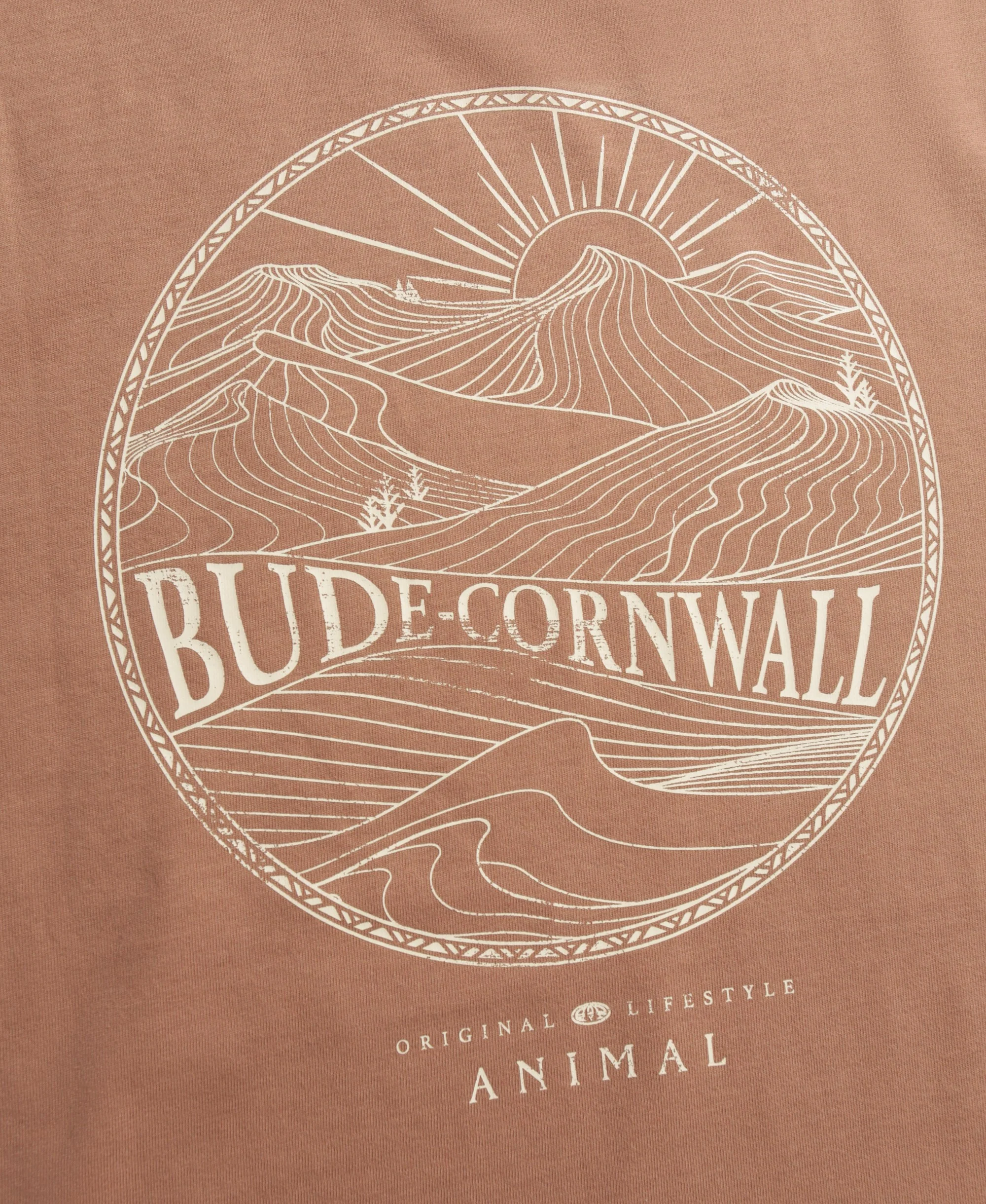 Jacob Mens Cornwall T-Shirt - Rust - Image 4