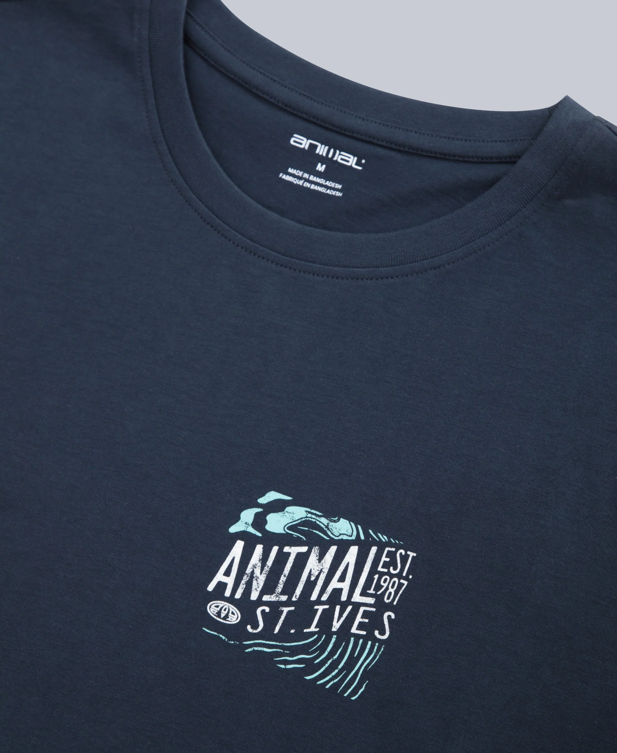 Jacob Mens St Ives T-Shirt - Navy - Image 3