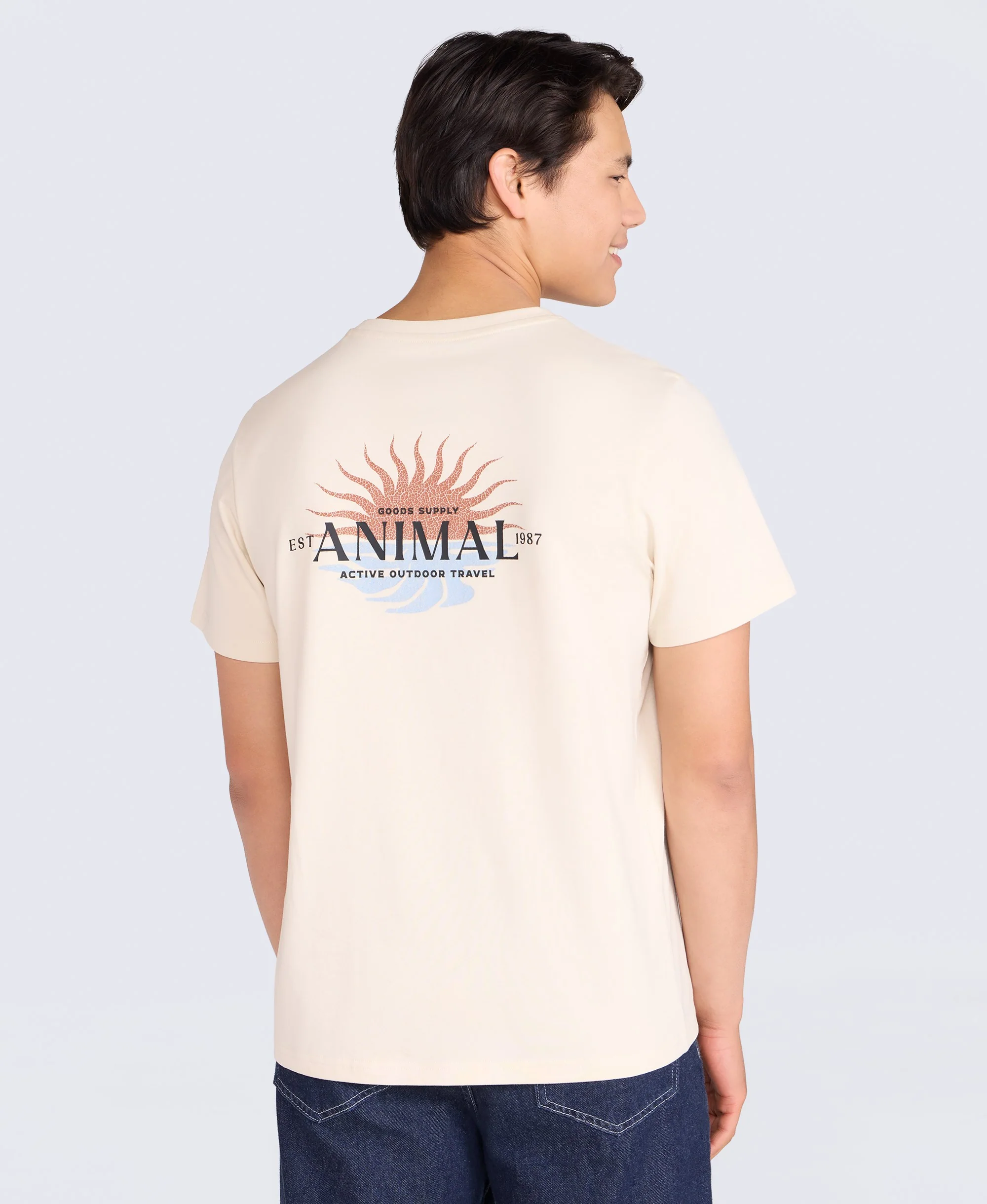 Jacob Mens T-Shirt - Dark Beige - Image 2