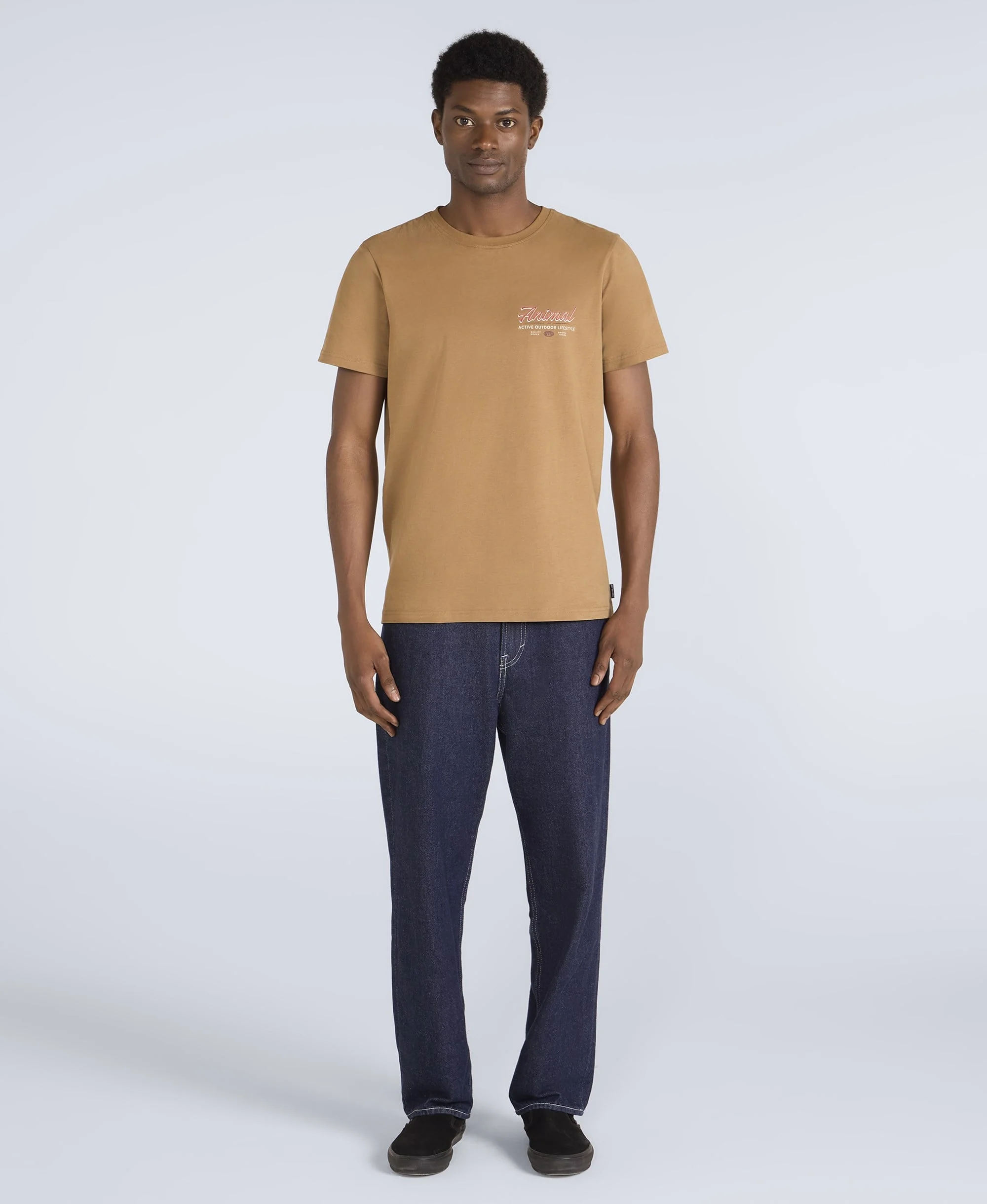 Jacob Mens T-Shirt - Light Brown - Image 3